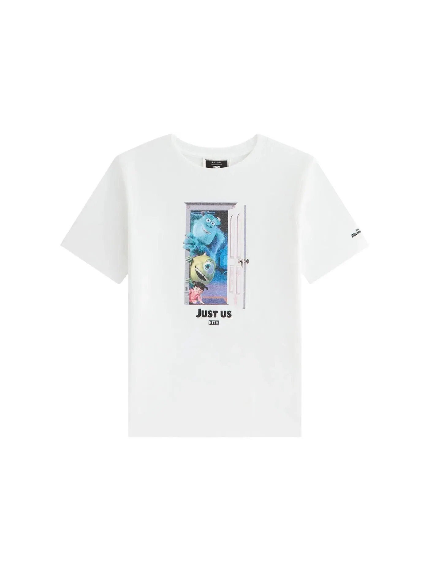 Детская футболка с принтом Kith x Disney Pixar Monsters Inc. Just Us Tee Kith — изображение 1 из 2, белый