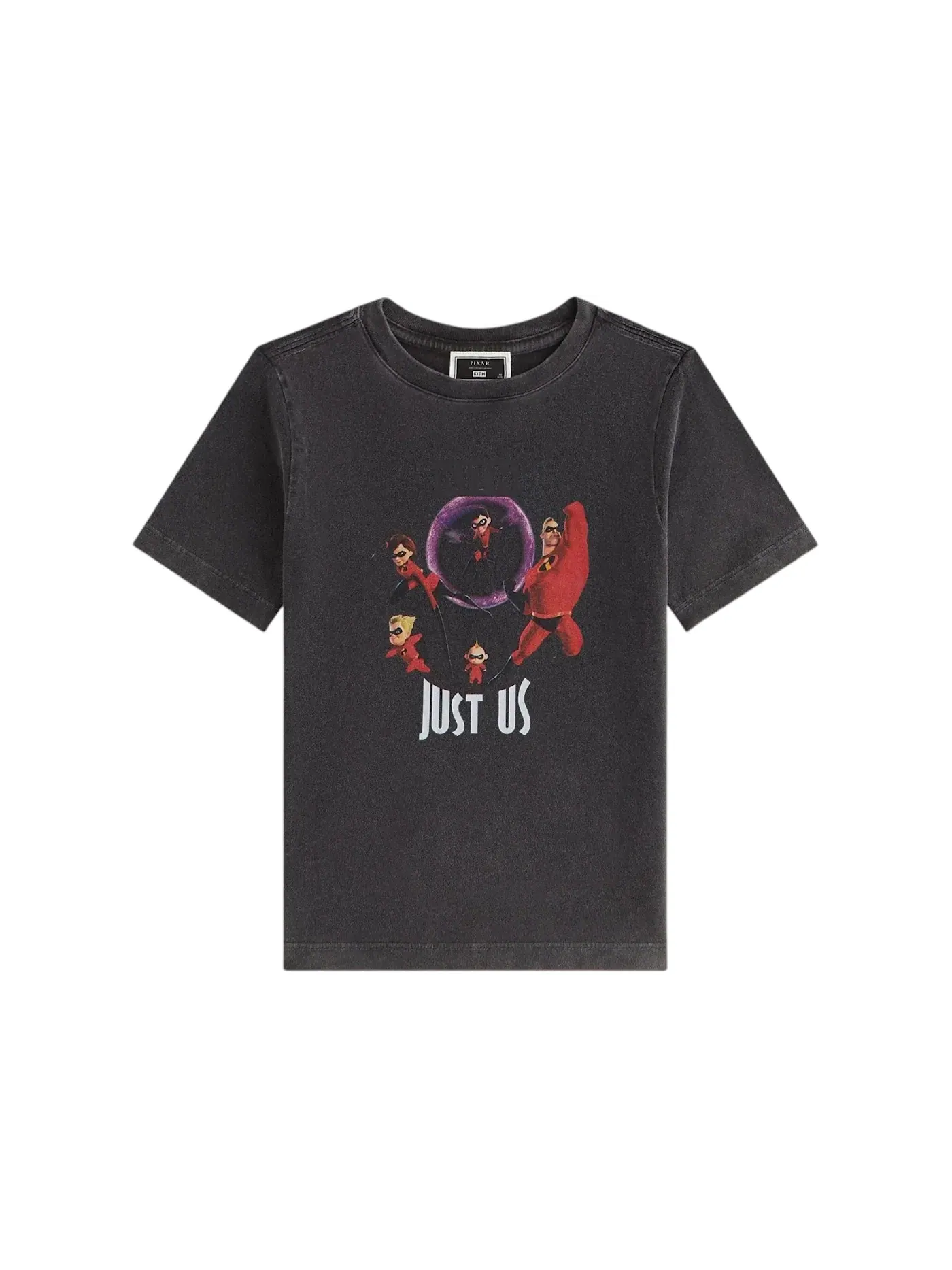 Детская футболка с принтом Kith x Disney Pixar The Incredibles Just Us Vintage Tee Kith — изображение 1 из 2, черный