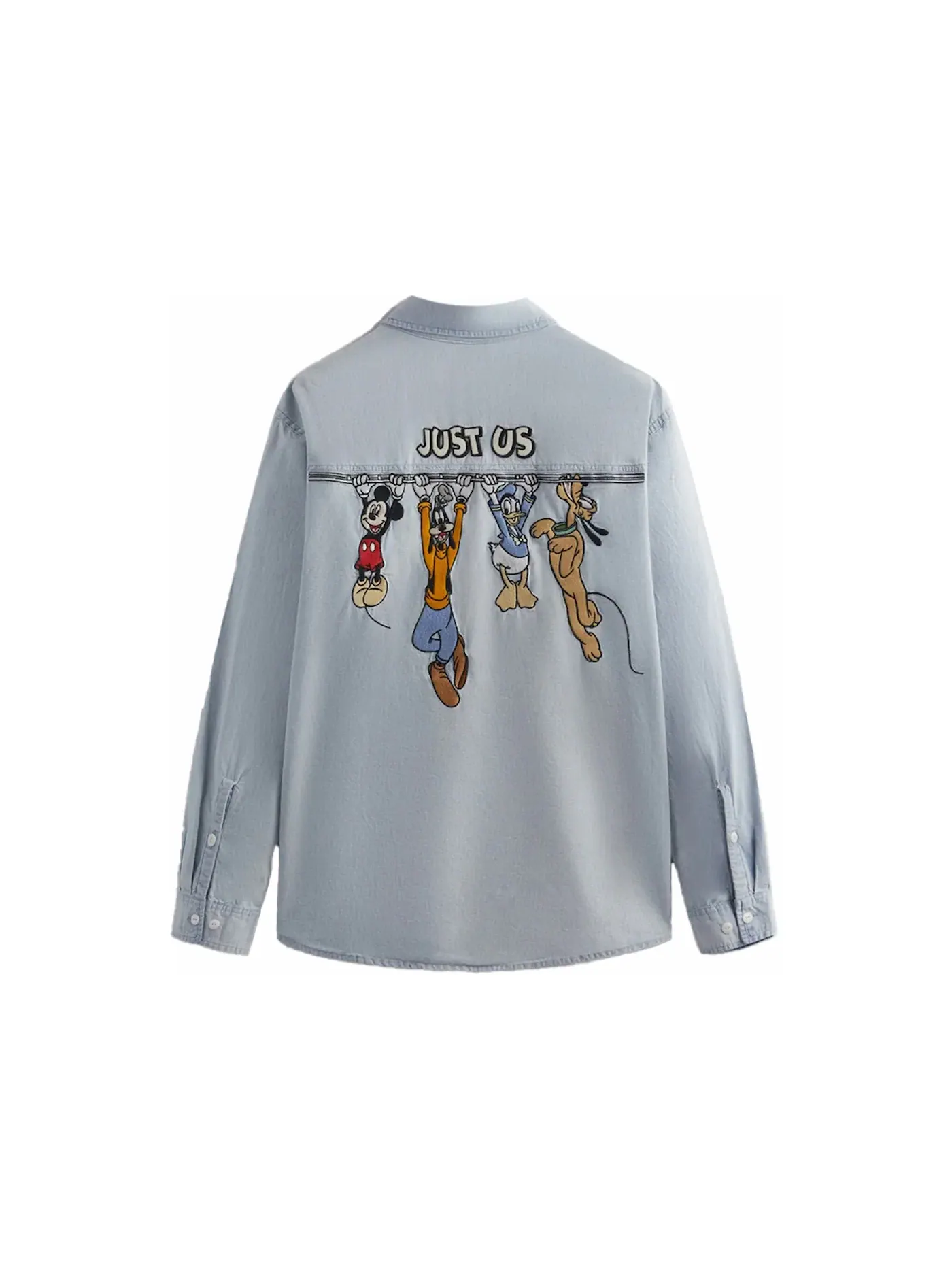 Мужская рубашка из шамбре Kith x Disney Mickey & Friends Chambray Apollo Shirt — изображение 2 из 2, светлый индиго