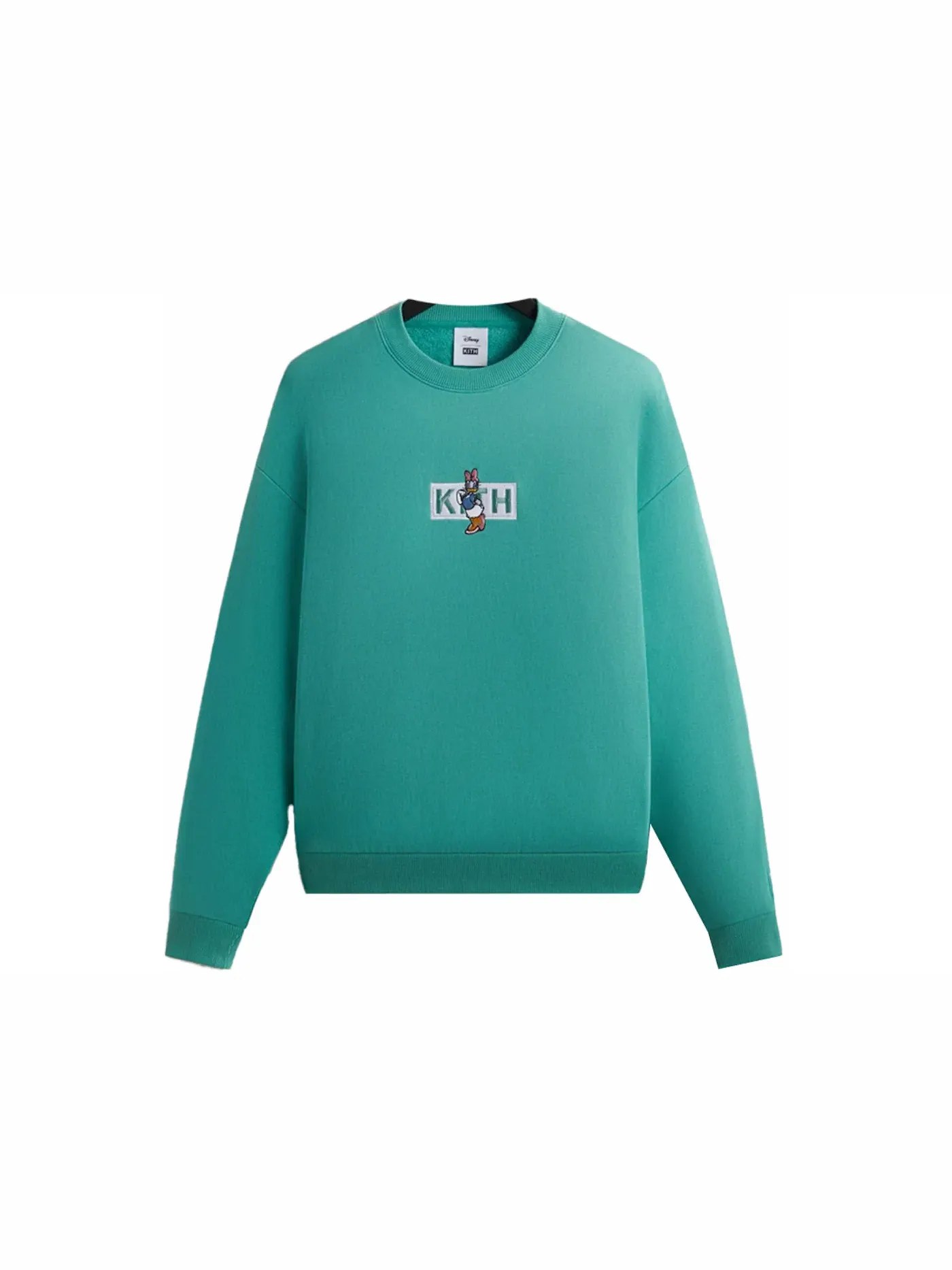 Мужской свитшот с вышивкой Kith x Disney Daisy Duck Classic Logo Crewneck, Mykonos — изображение 1 из 2