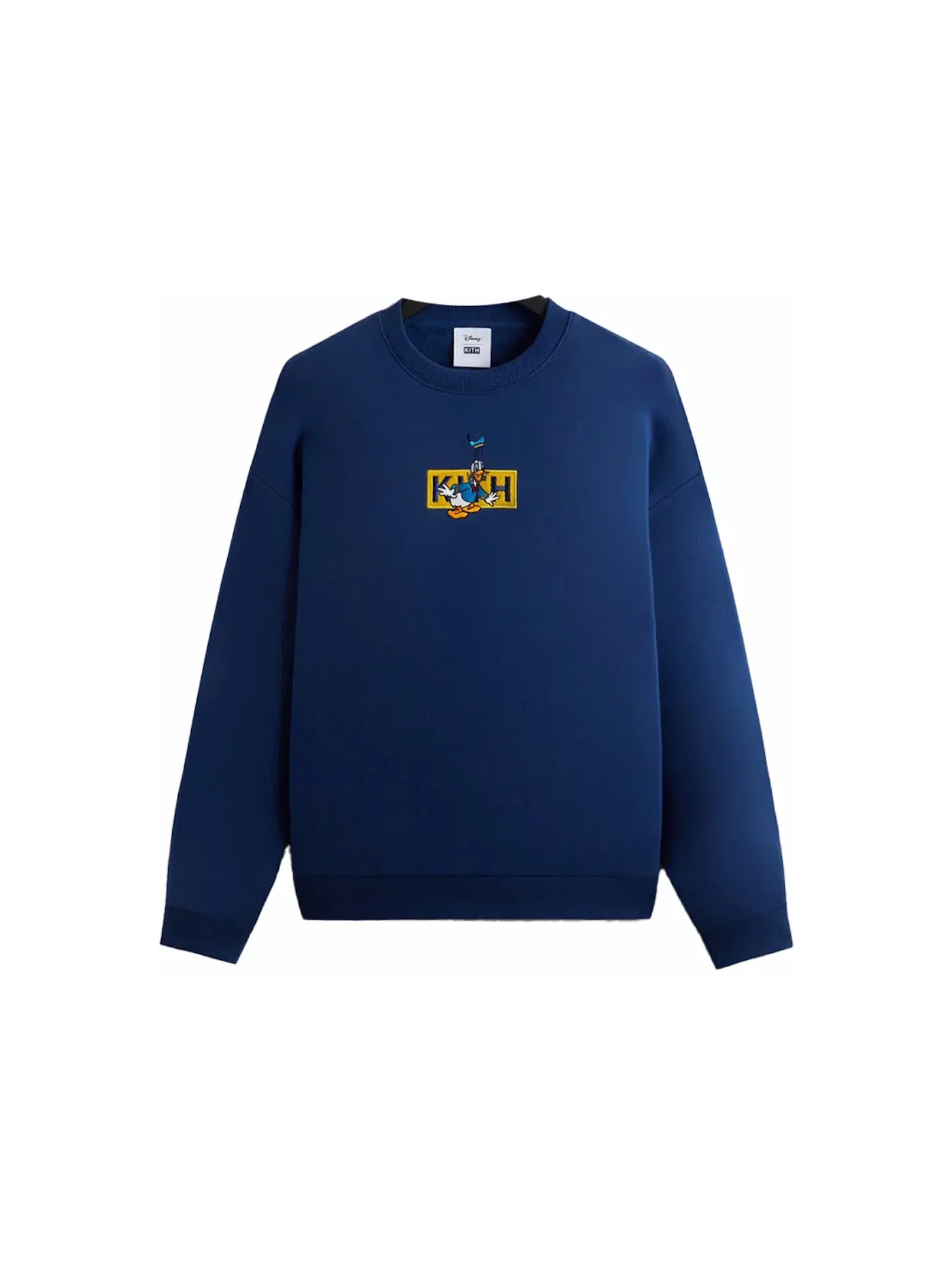 Мужской свитшот с вышивкой Kith x Disney Donald Duck Classic Logo Crewneck, Cyanotype — изображение 1 из 2