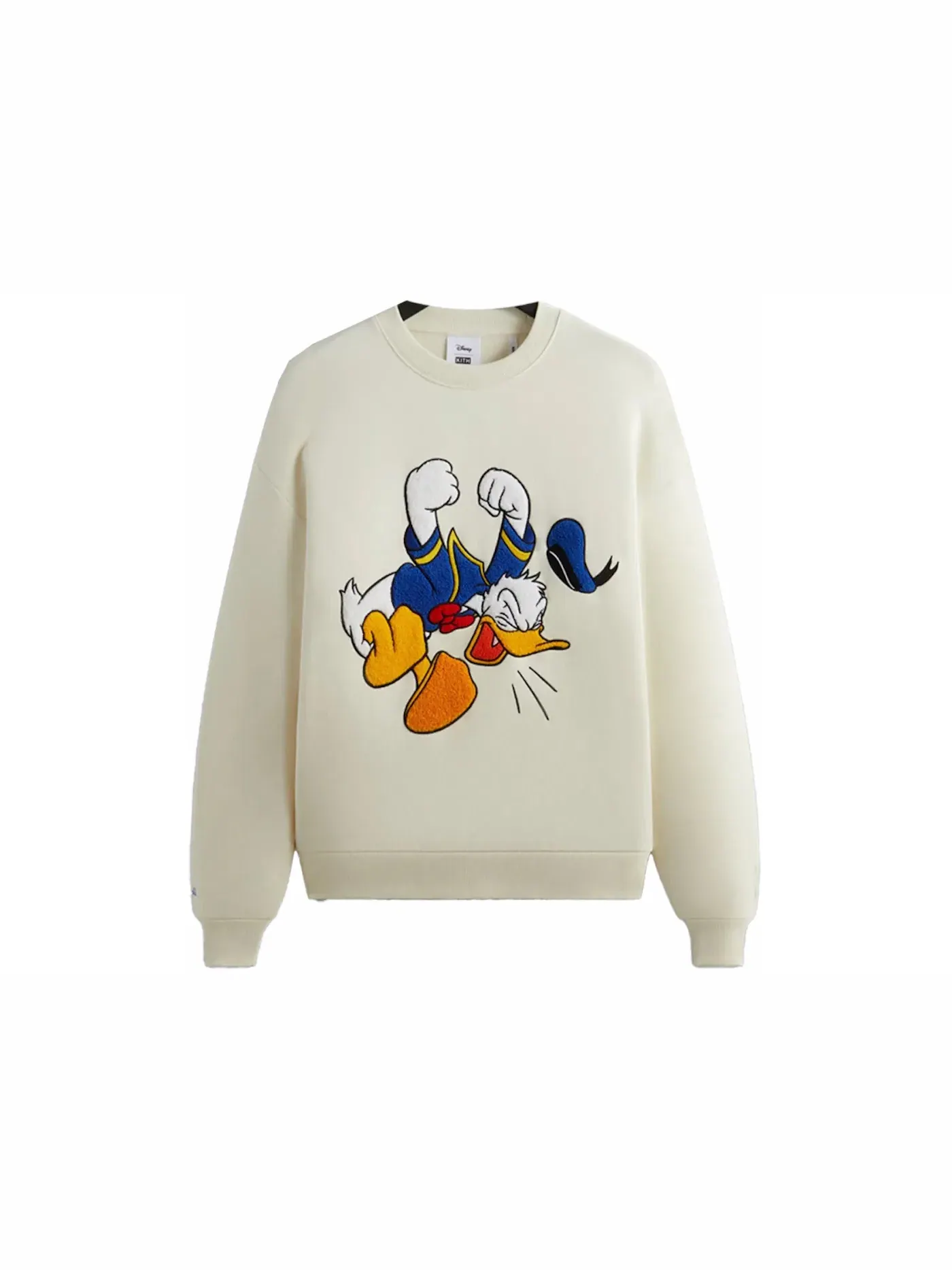 Мужской свитшот с вышивкой Kith x Disney Mickey & Friends Donald Duck Vintage Crewneck, Sandrift — изображение 1 из 2