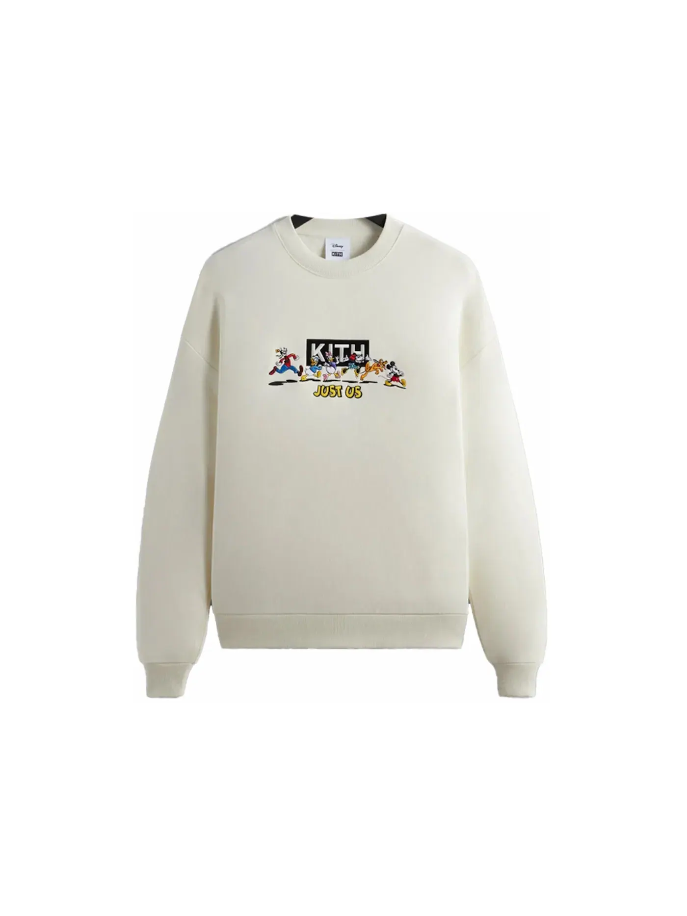 Мужской свитшот из флиса с вышивкой Kith x Disney Mickey & Friends Family Crewneck Kith, Sandrift — изображение 1 из 2