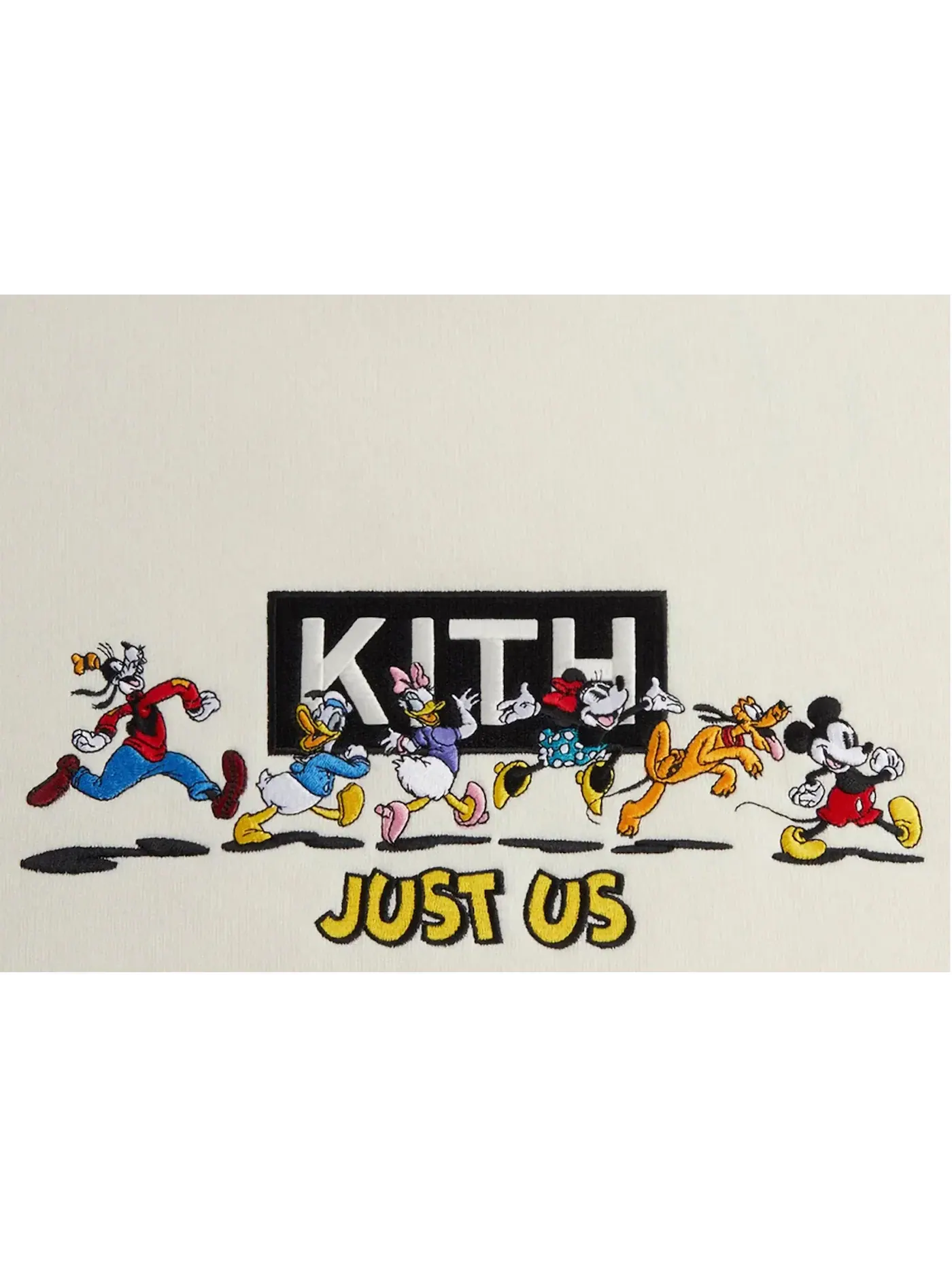 Мужской свитшот из флиса с вышивкой Kith x Disney Mickey & Friends Family Crewneck Kith, Sandrift — изображение 2 из 2