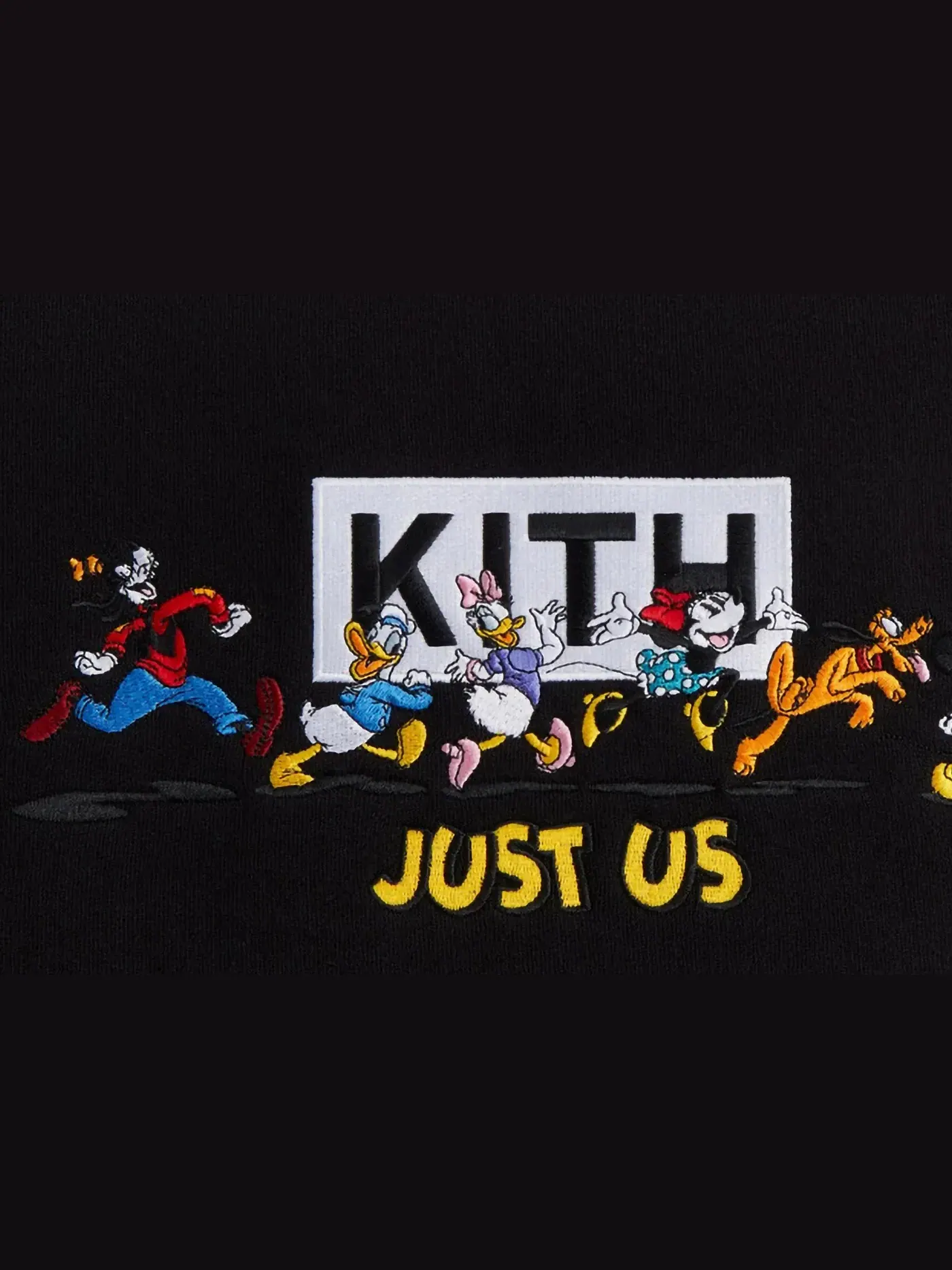 Мужской свитшот с вышивкой Kith x Disney Mickey & Friends Family Crewneck Kith — изображение 2 из 2, черный