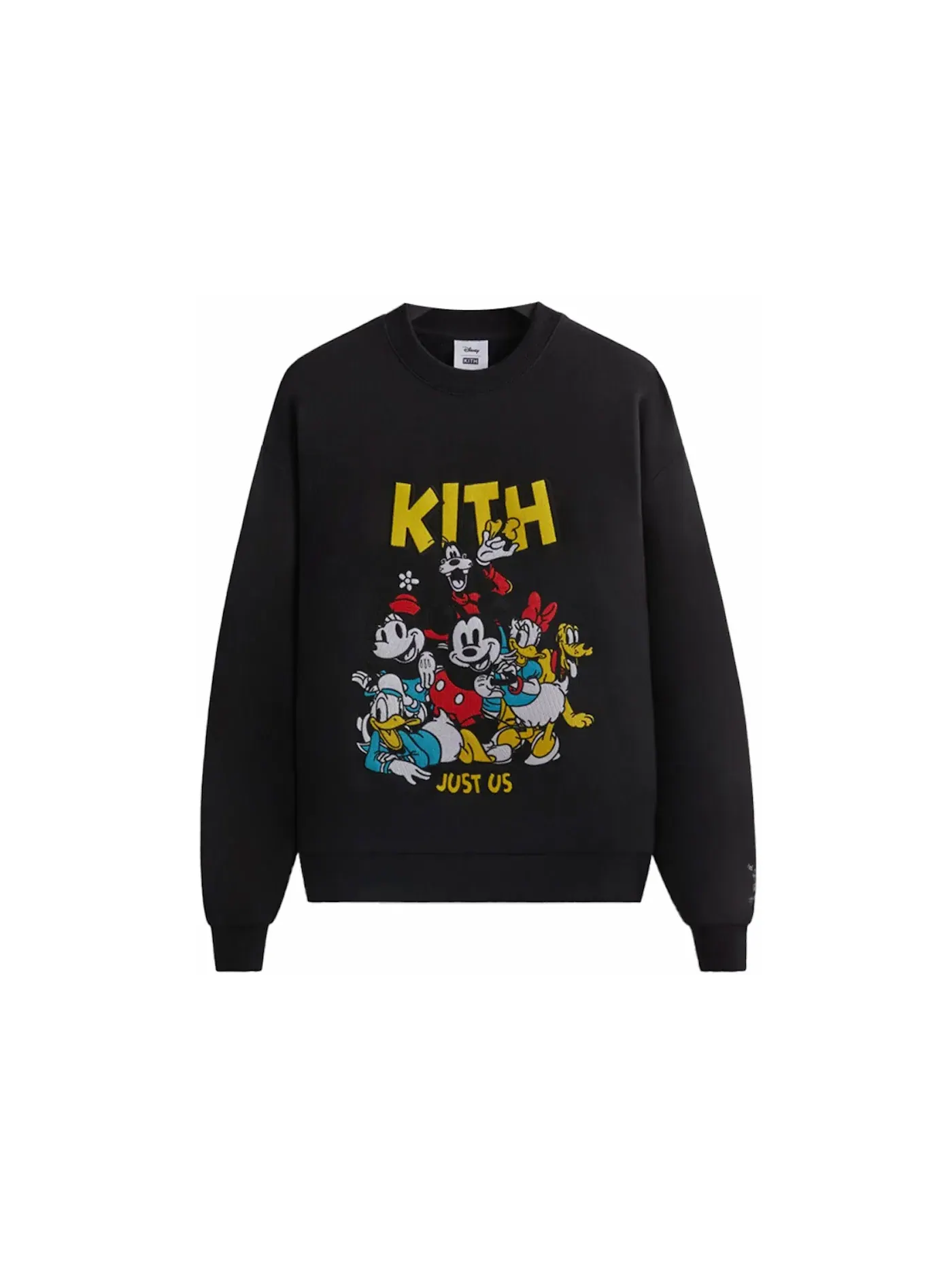 Мужской свитшот с принтом Kith x Disney Mickey & Friends Forever Vintage Crewneck Kith — изображение 1 из 2, черный