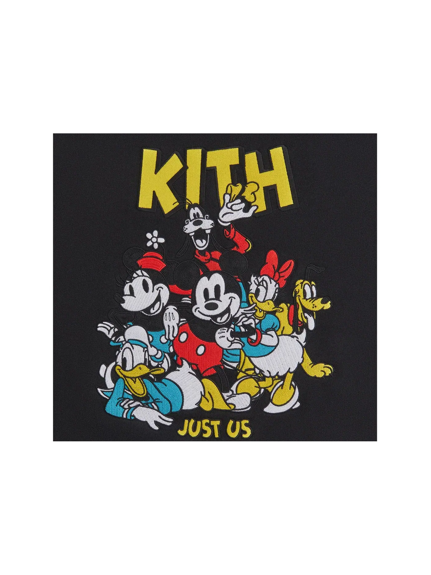 Мужской свитшот с принтом Kith x Disney Mickey & Friends Forever Vintage Crewneck Kith — изображение 2 из 2, черный