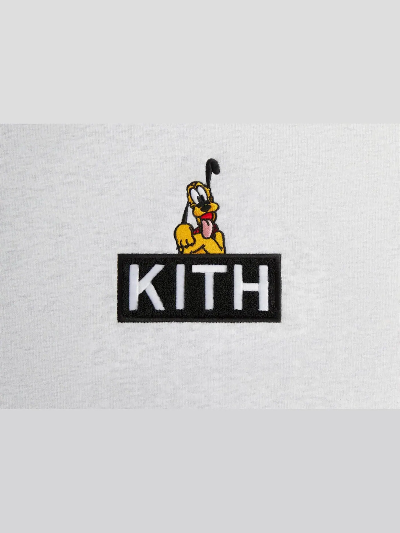 Мужской худи с принтом Pluto Classic Logo Kith x Disney — изображение 2 из 2, светлый серый