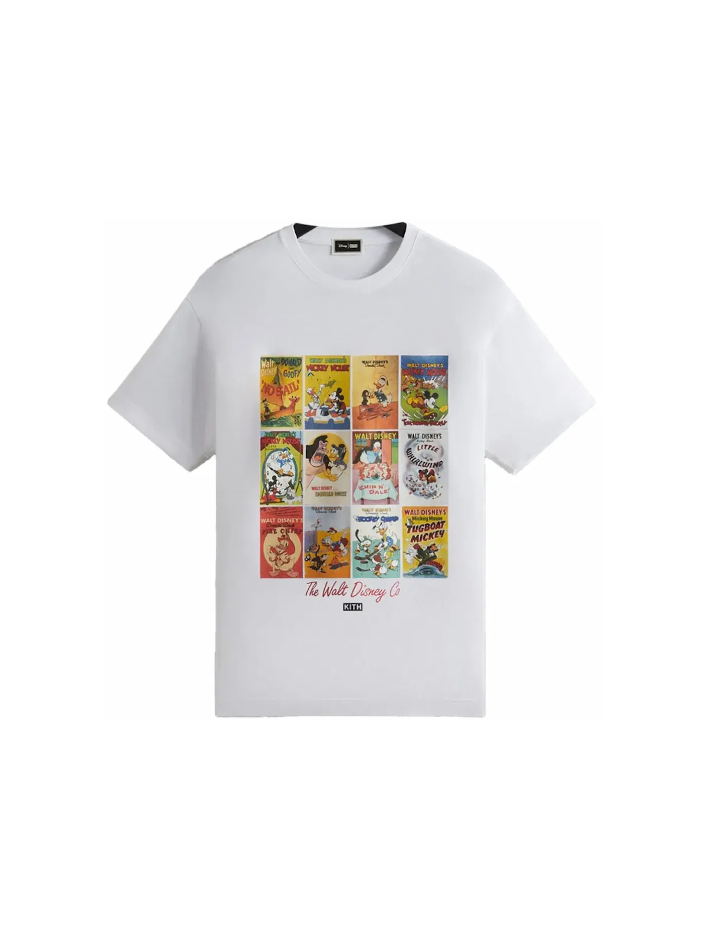 Мужская футболка с принтом Kith x Disney Mickey & Friends Poster Vintage Tee Kith — изображение 1 из 1, белый