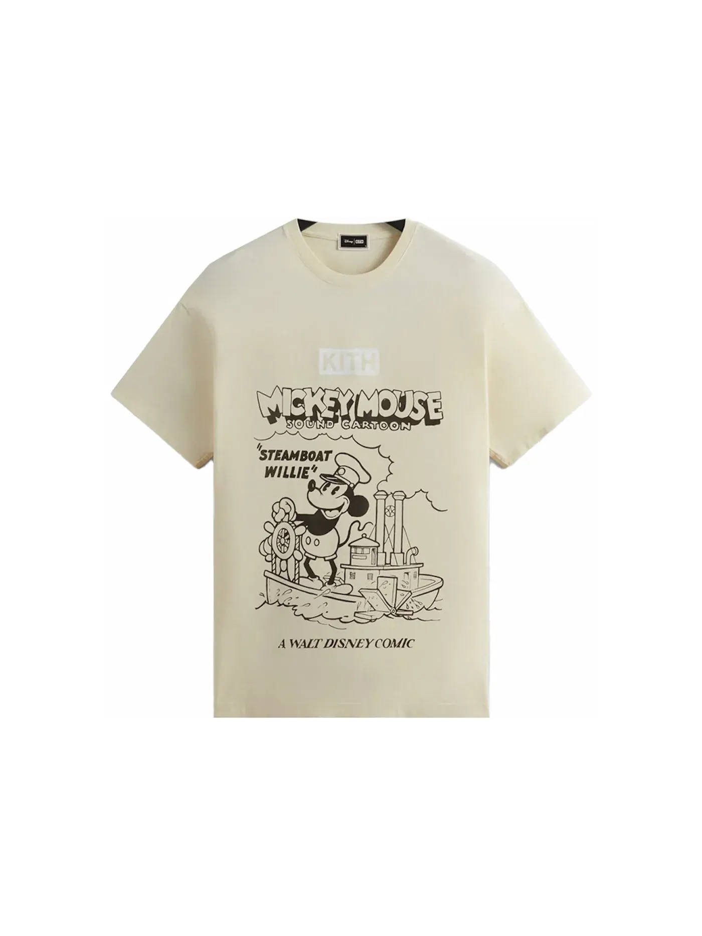 Мужская футболка с принтом Steamboat Willie Vintage Tee Kith, Sandrift — изображение 1 из 1