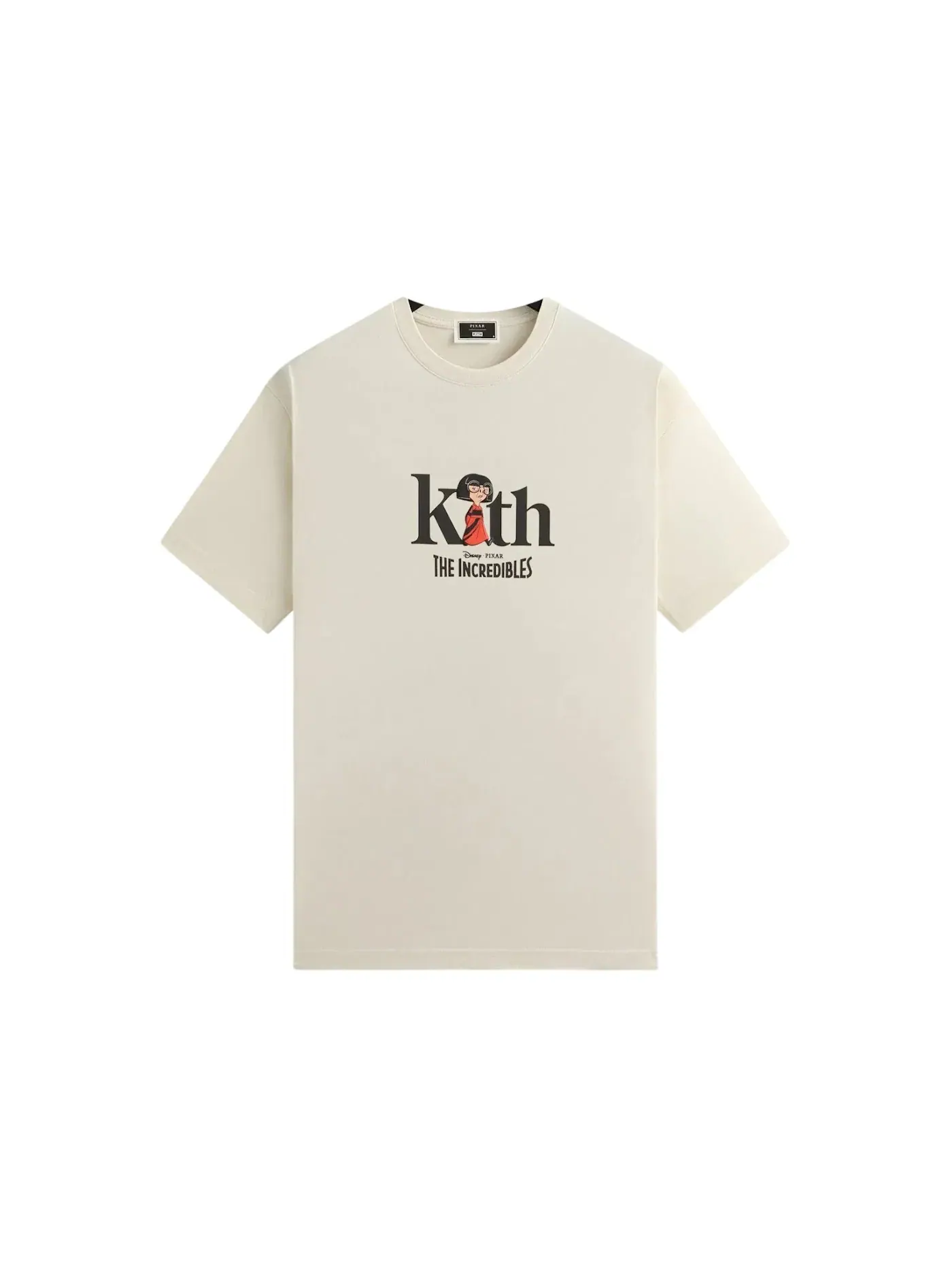 Мужская футболка с принтом Kith x Disney Pixar Edna Mode Vintage Tee, Sandrift — изображение 1 из 2