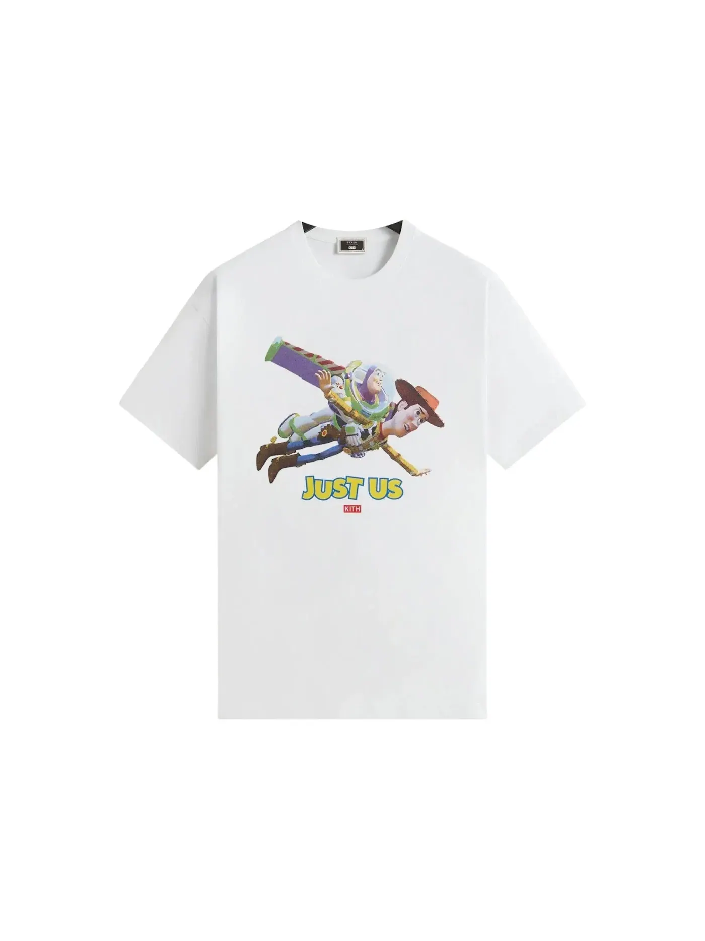 Мужская футболка с принтом Kith x Disney Pixar Just Us Flying Vintage Tee — изображение 1 из 2, белый