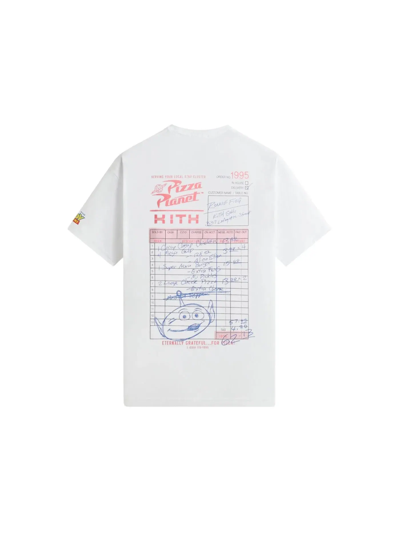 Мужская футболка с принтом Tee Kith — изображение 2 из 2, белый