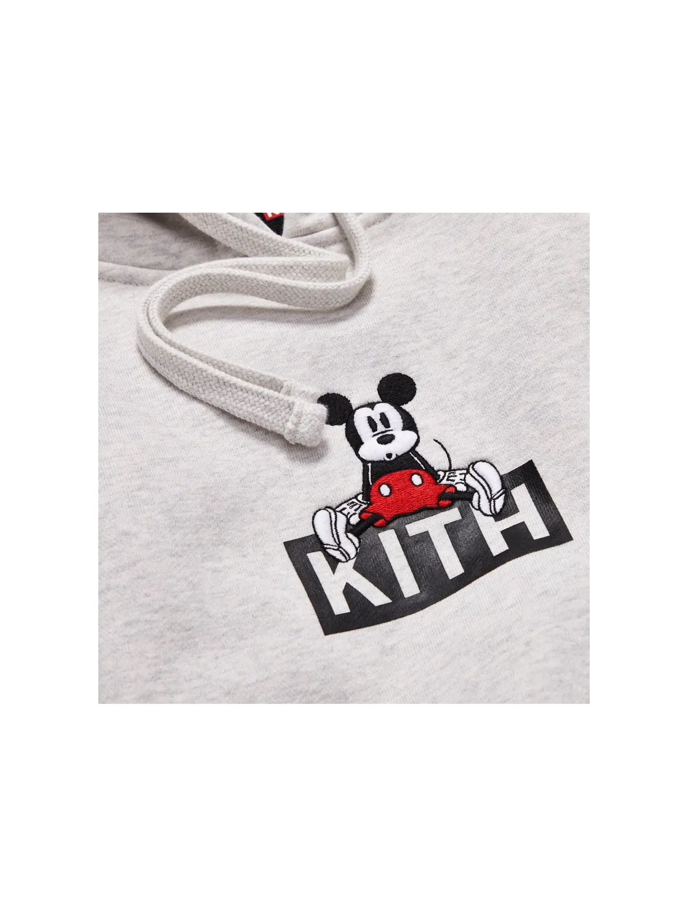 Мужская худи с принтом Kith x Disney Sitting Classic Logo Mickey Kith — изображение 3 из 3, серый