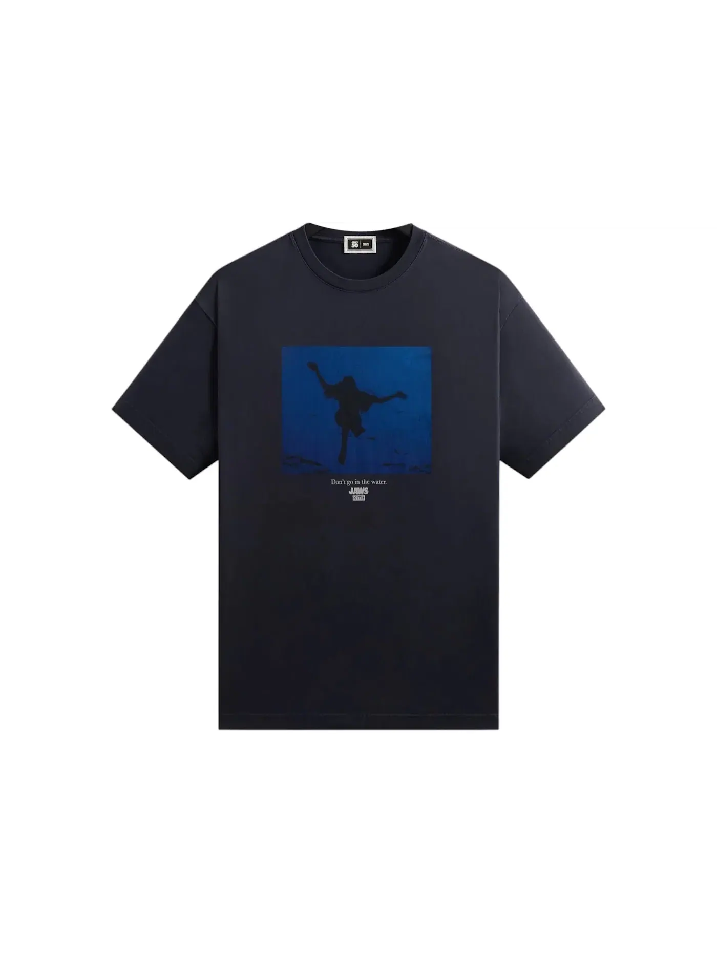 Мужская футболка с принтом Kith x JAWS Quote Vintage Tee — изображение 1 из 1, ночной