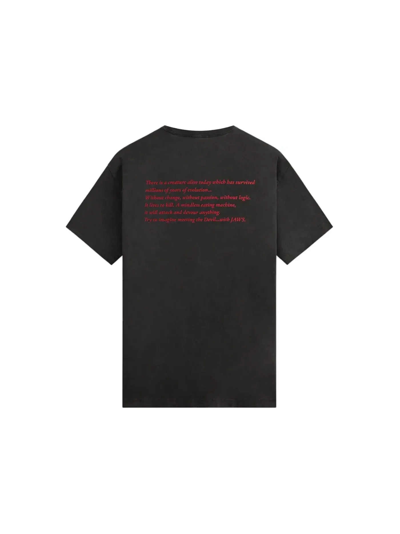 Мужская футболка с принтом Kith x JAWS Shark Attack Vintage Tee Kith — изображение 2 из 2, черный