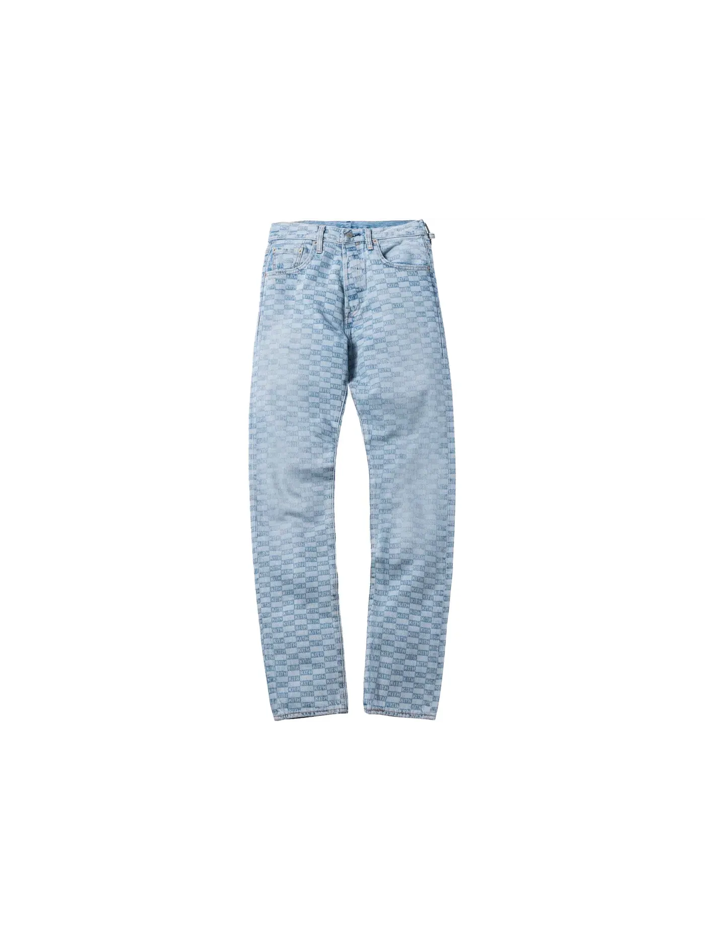 Мужские джинсы с принтом Kith x Levis Salt Bleached AOP 501 — изображение 1 из 1, светлый синий