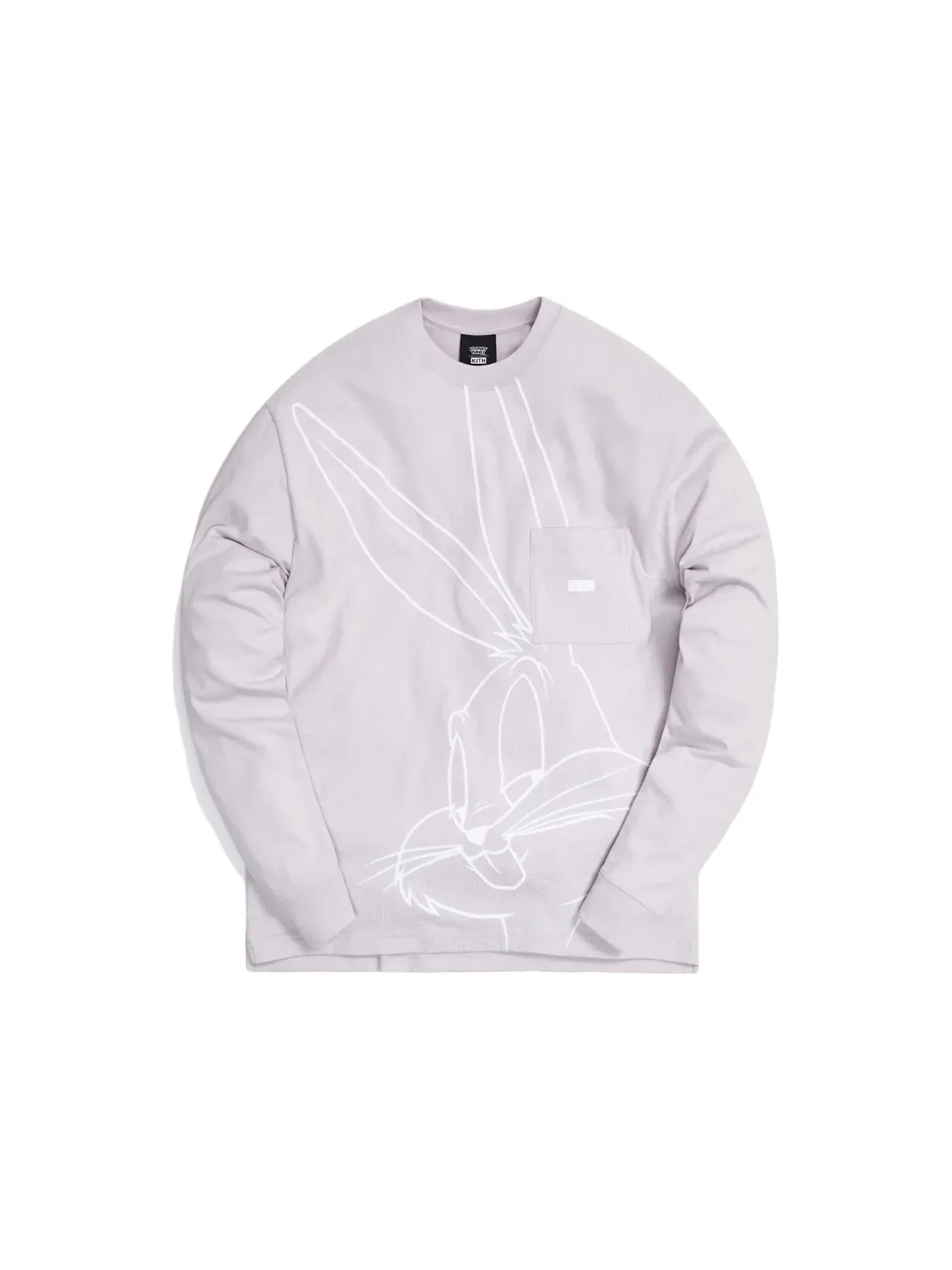 Мужская футболка с длинным рукавом с принтом Kith x Looney Tunes Bugs LS Pocket Quinn Tee — изображение 1 из 1, грибной