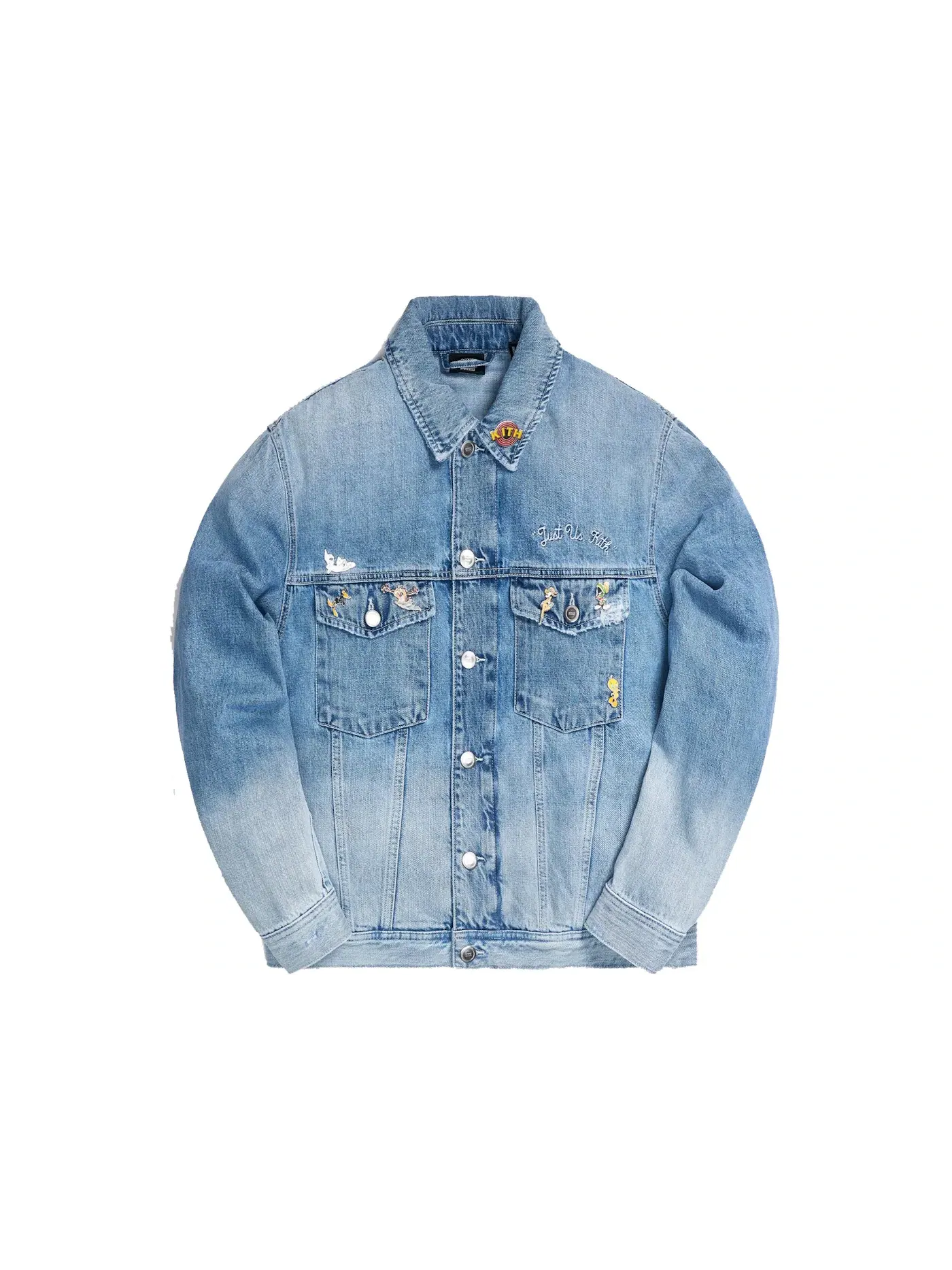 Мужская джинсовая куртка с принтом Kith x Looney Tunes Denim Jacket Kith — изображение 2 из 2, синий