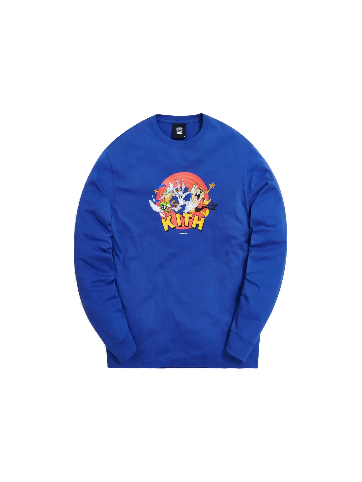 Мужская футболка с длинным рукавом с принтом Kith x Looney Tunes That's All Folks LS Tee Kith — изображение 2 из 2, синий