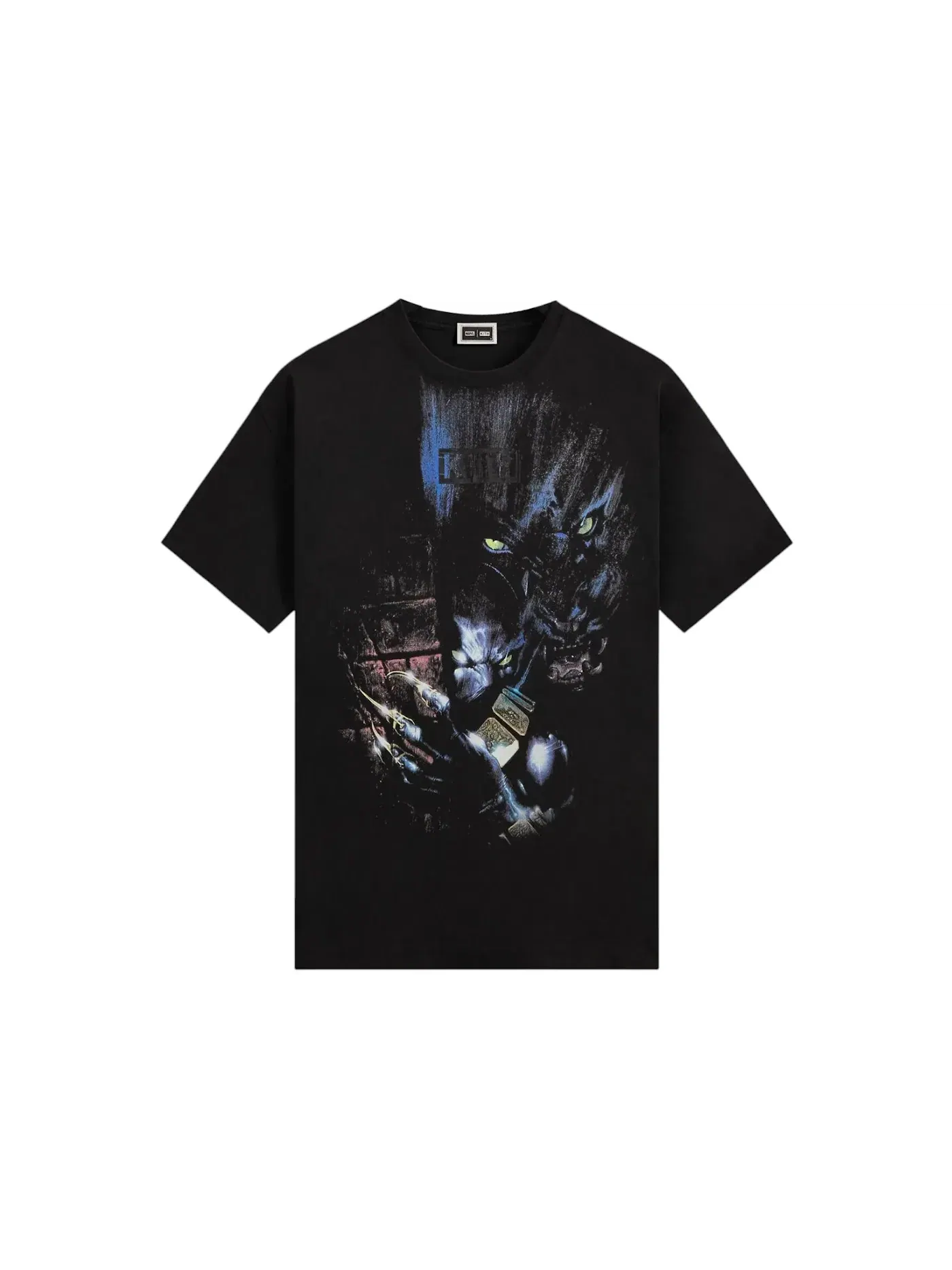 Мужская футболка с принтом Kith x Marvel Black Panther Vintage Tee Kith — изображение 1 из 1, черный