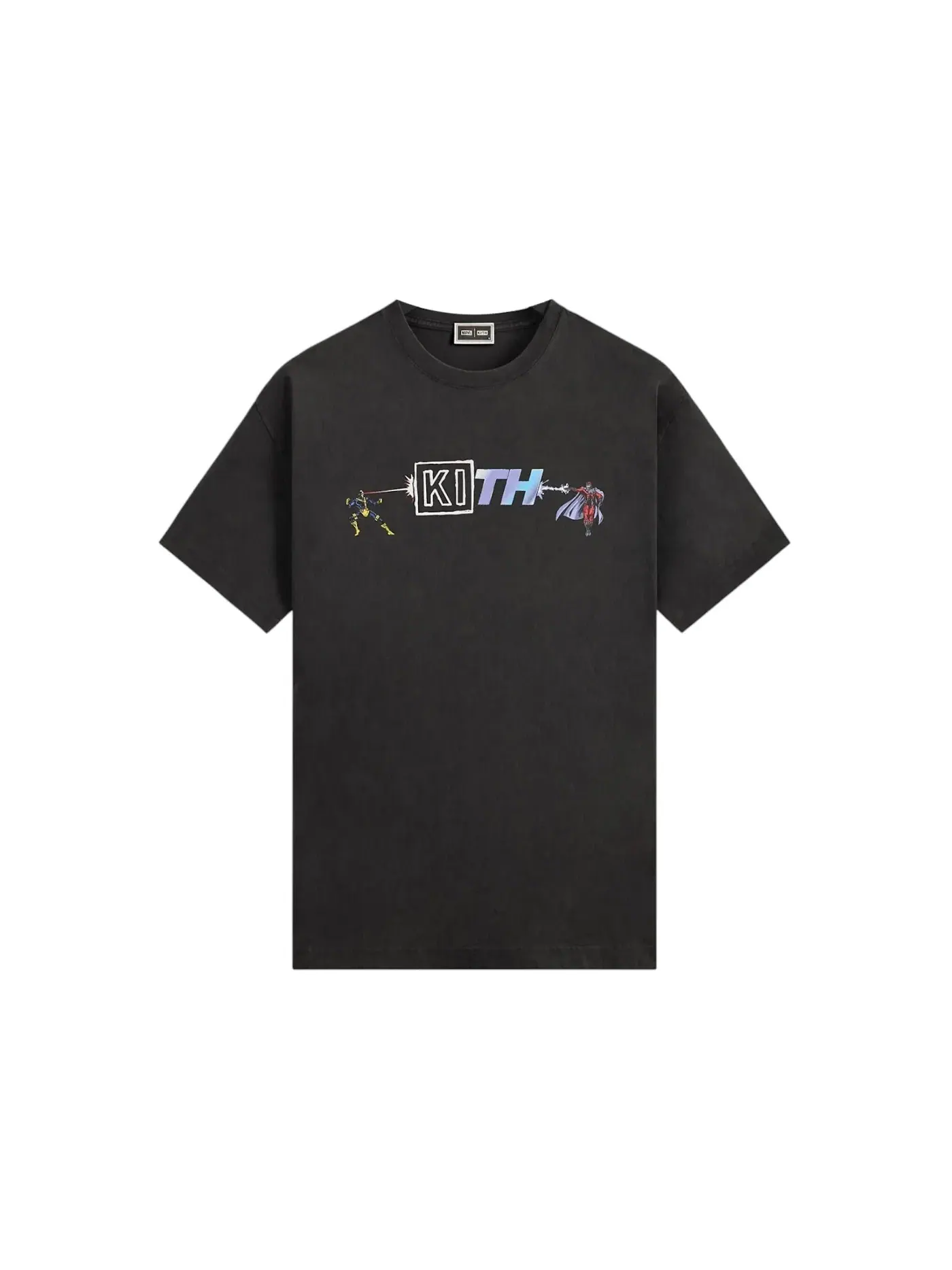 Мужская футболка с принтом Kith x Marvel Cyclops vs. Magneto Vintage Tee Kith — изображение 1 из 2, черный