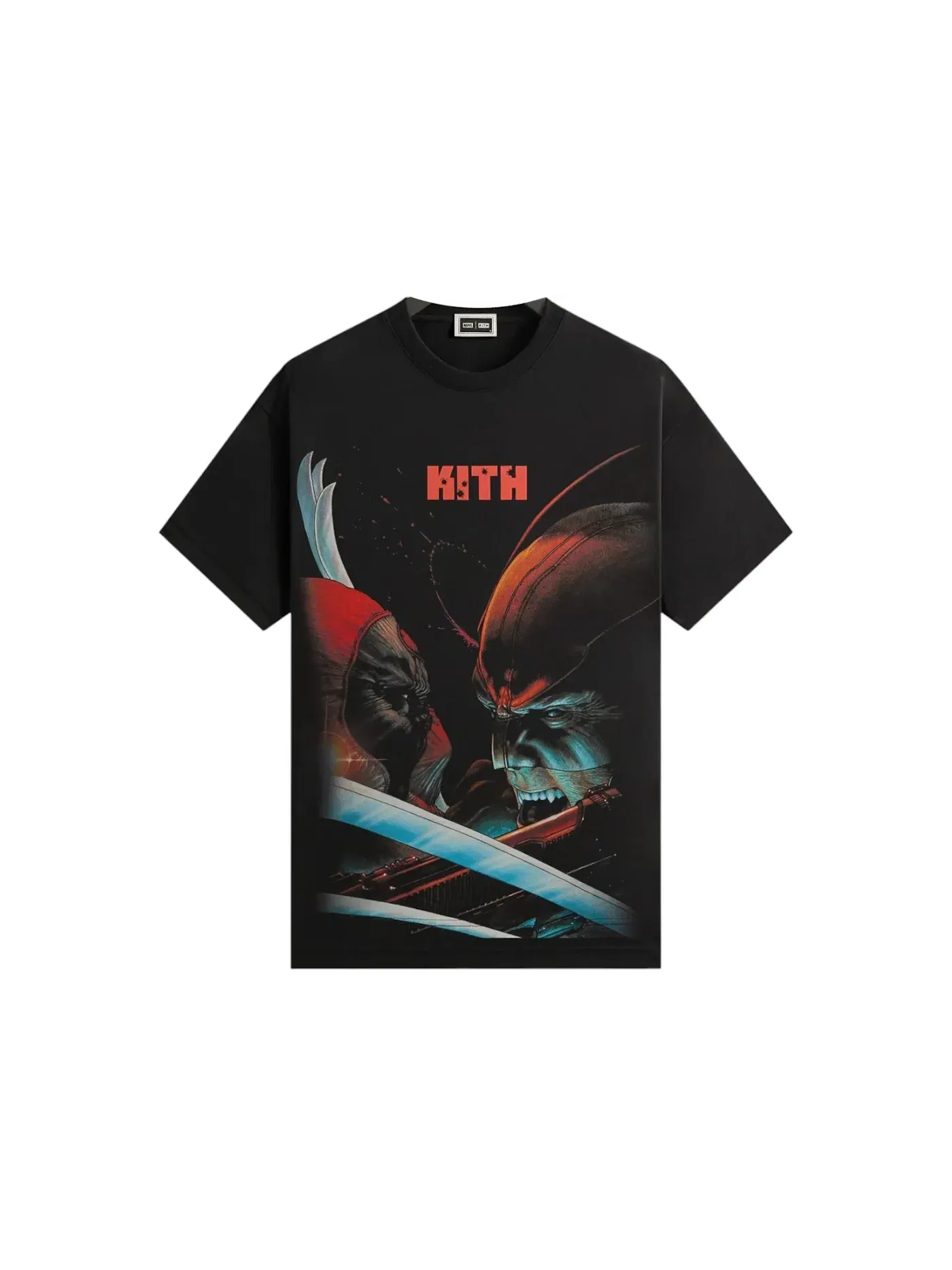 Мужская футболка с принтом Deadpool Kith — изображение 1 из 1, черный