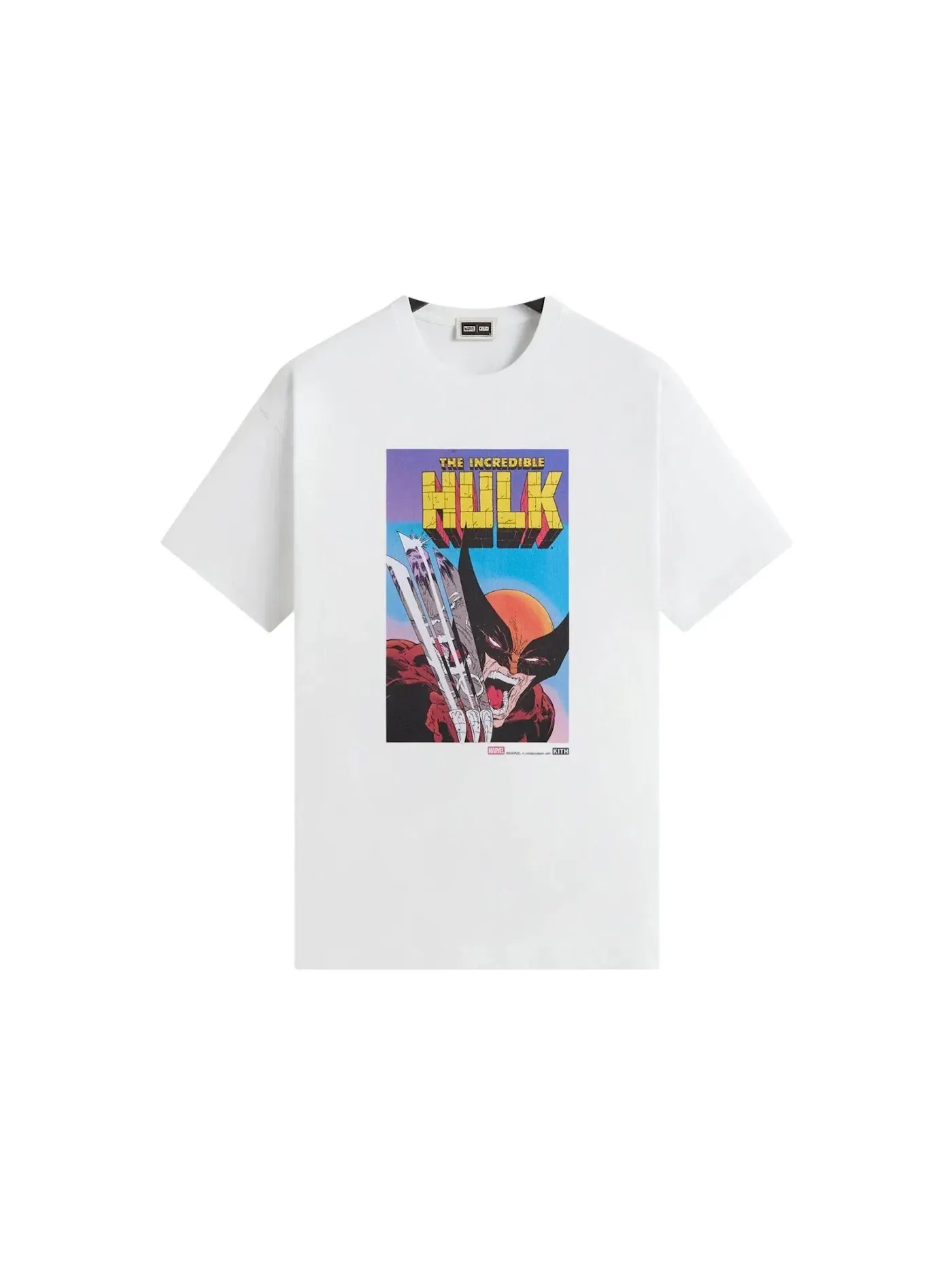 Мужская футболка с принтом Kith x Marvel Hulk Vintage Tee White — изображение 1 из 2, белый