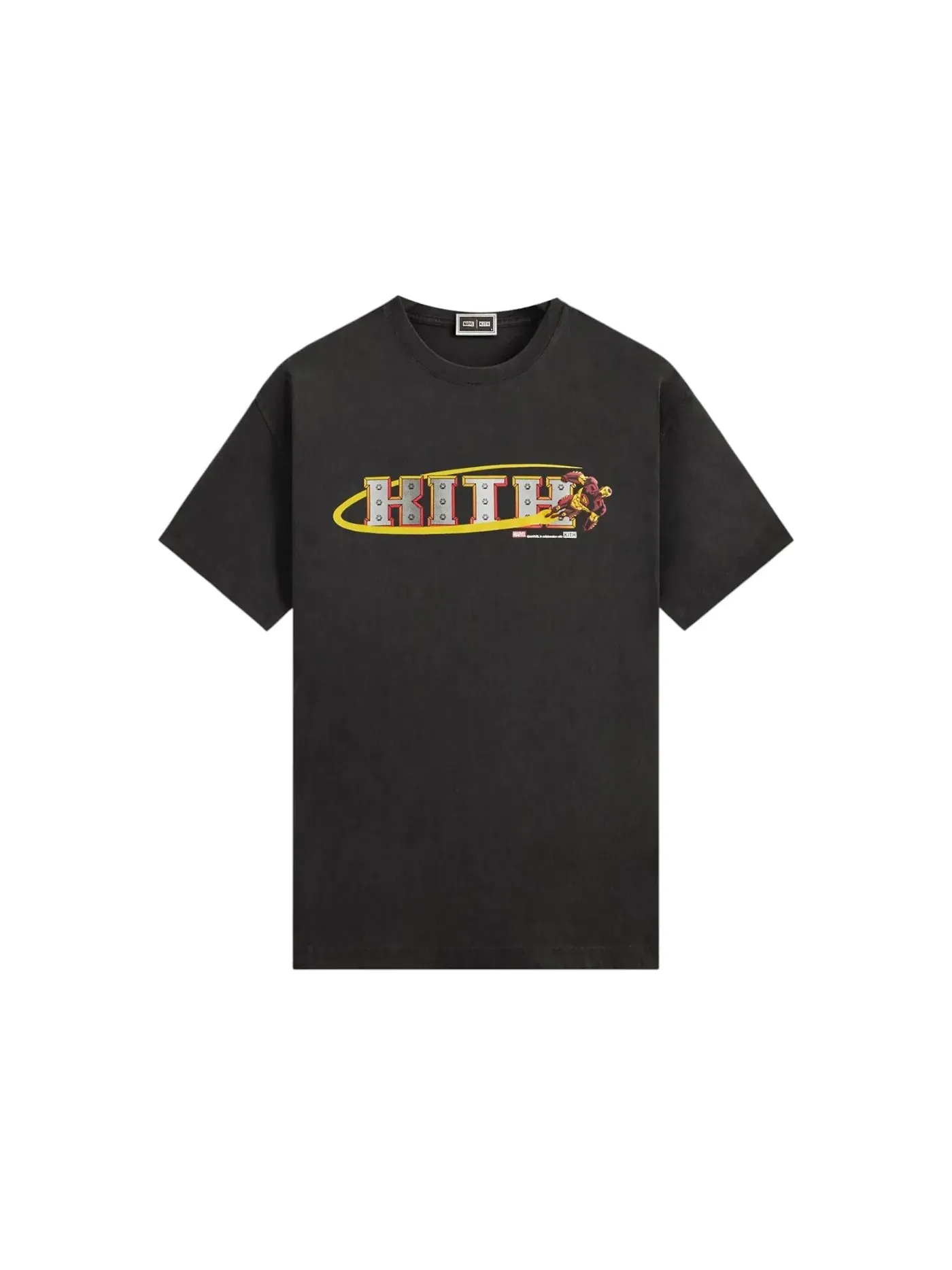 Мужская футболка с принтом Kith x Marvel Iron Man Vintage Tee Kith — изображение 1 из 2, черный