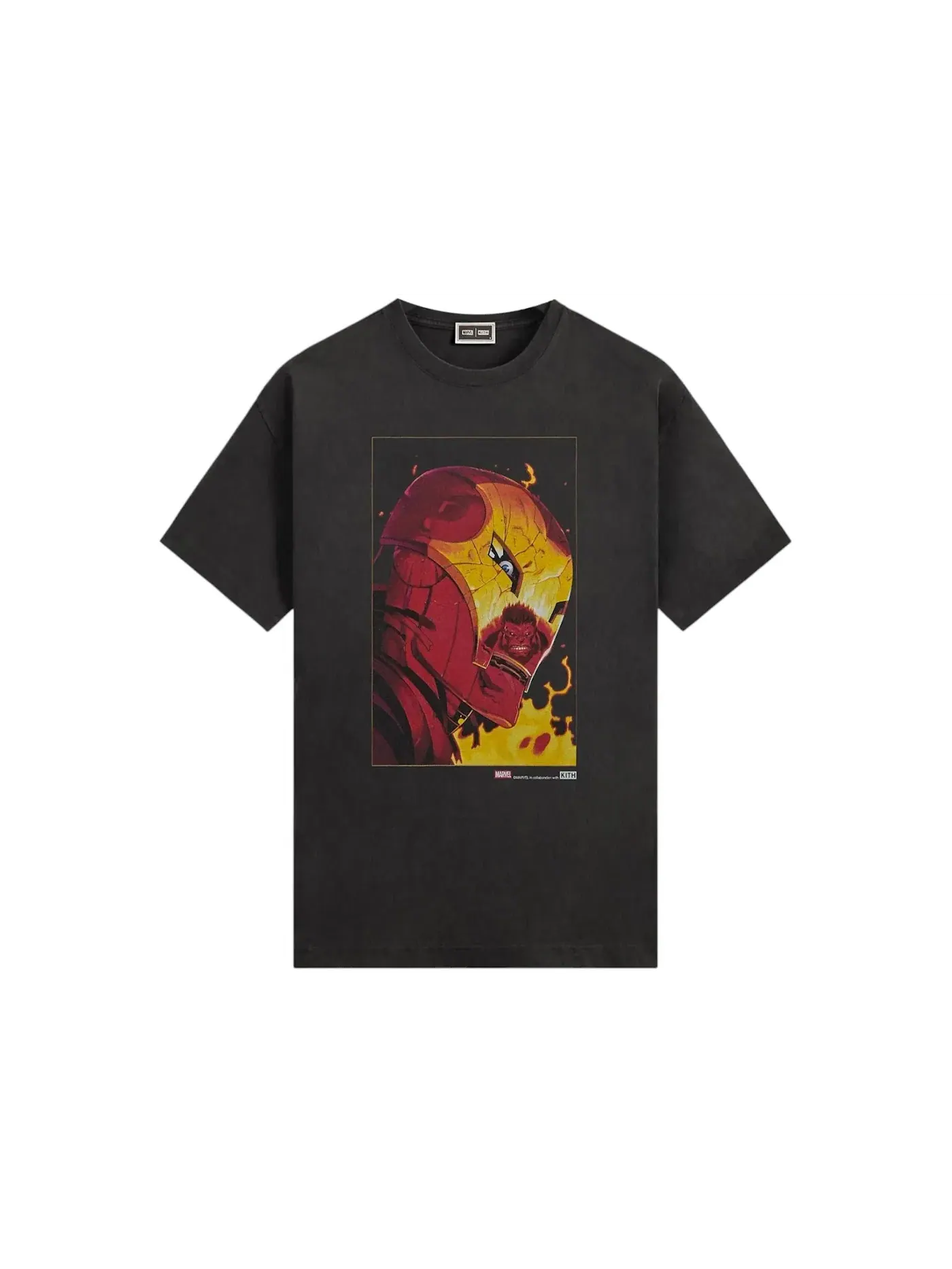 Мужская футболка с принтом Kith x Marvel Red Hulk Vintage Tee Kith — изображение 1 из 2, черный