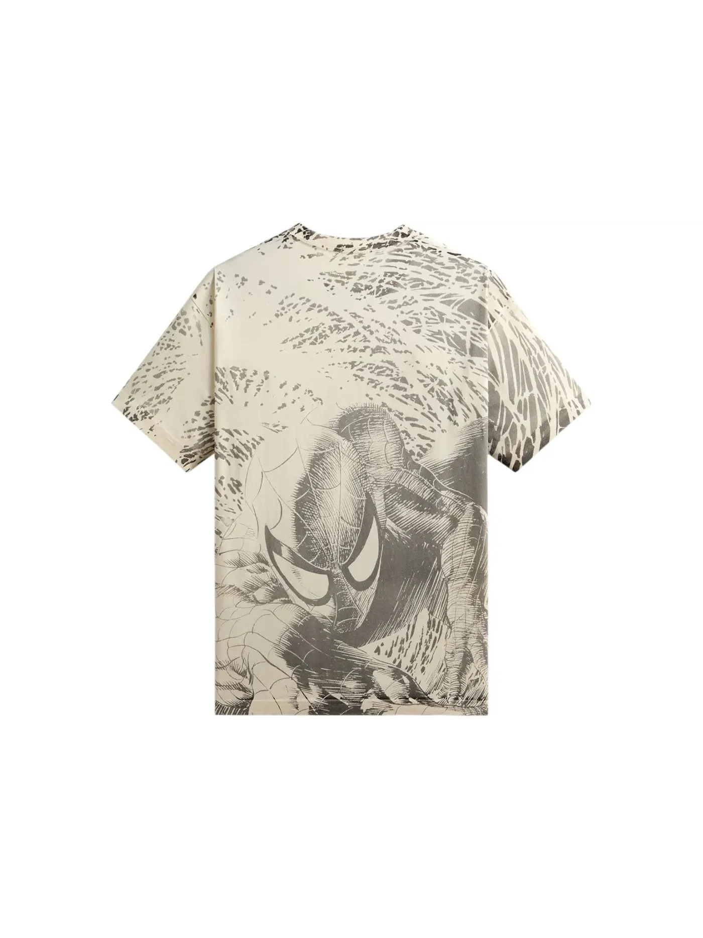 Мужская футболка с принтом Kith x Marvel Spiderman All Over Printed Vintage Tee — изображение 2 из 2, черный