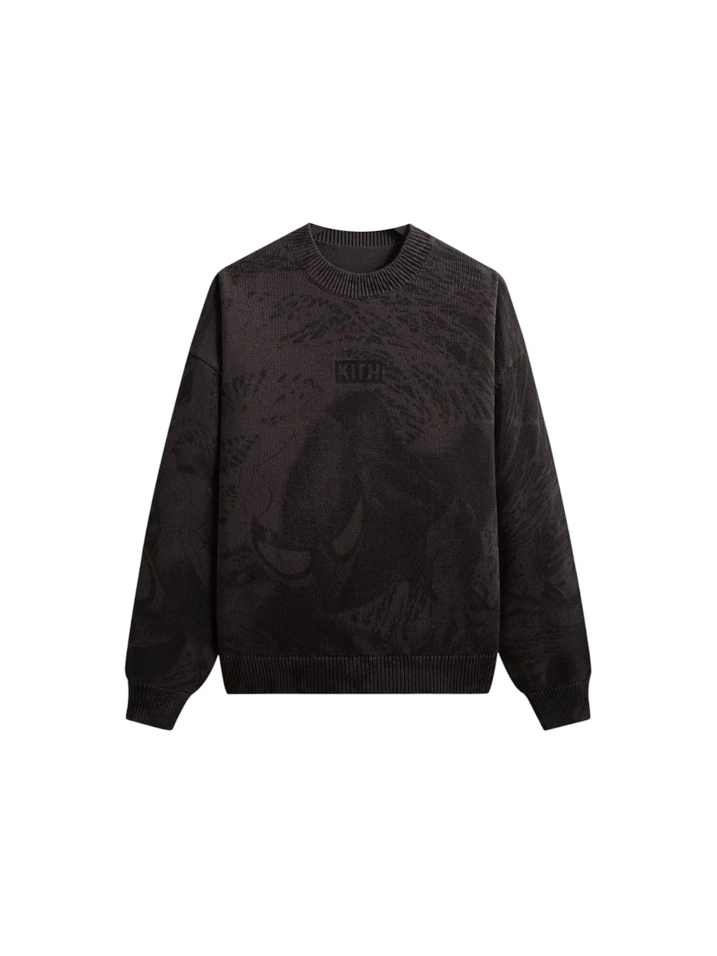 Мужской свитер с принтом Kith x Marvel Spiderman Crewneck Sweater — изображение 1 из 2, угольный