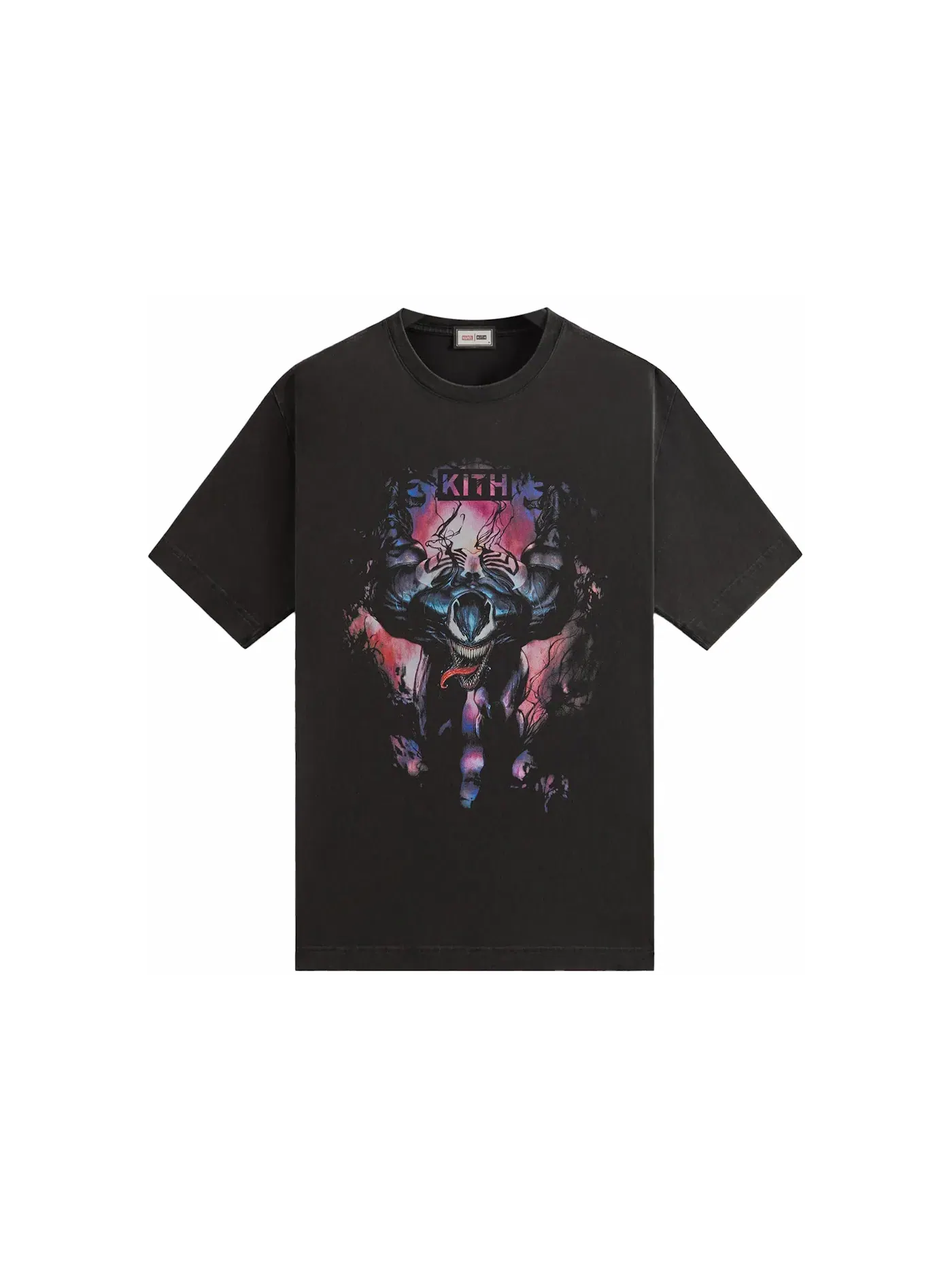 Мужская футболка с принтом Kith x Marvel Symbiote Vintage Tee — изображение 1 из 2, черный