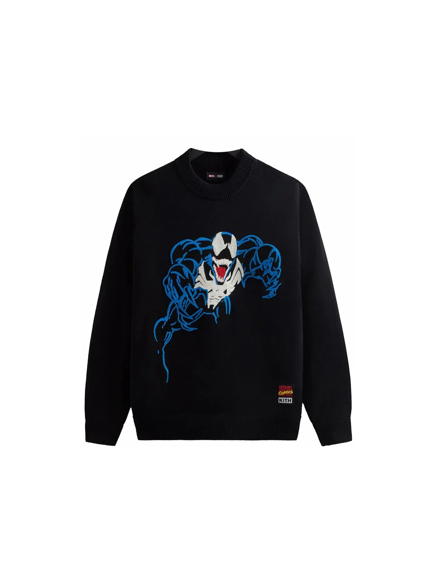 Мужской свитер с принтом Kith x Marvel Venom Lewis Crewneck — изображение 1 из 2, черный