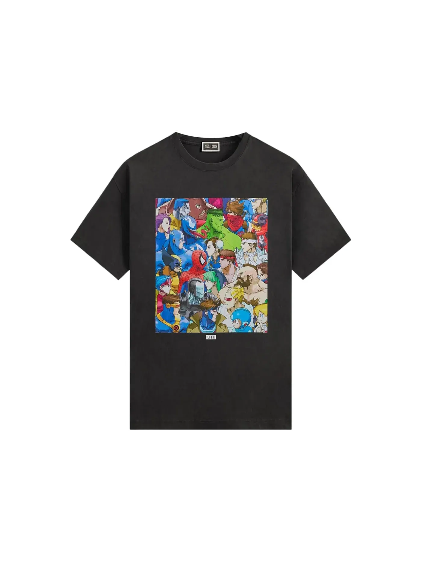 Мужская футболка с принтом Kith x Marvel vs Capcom Clash of Super Heroes Vintage Tee — изображение 1 из 2, черный