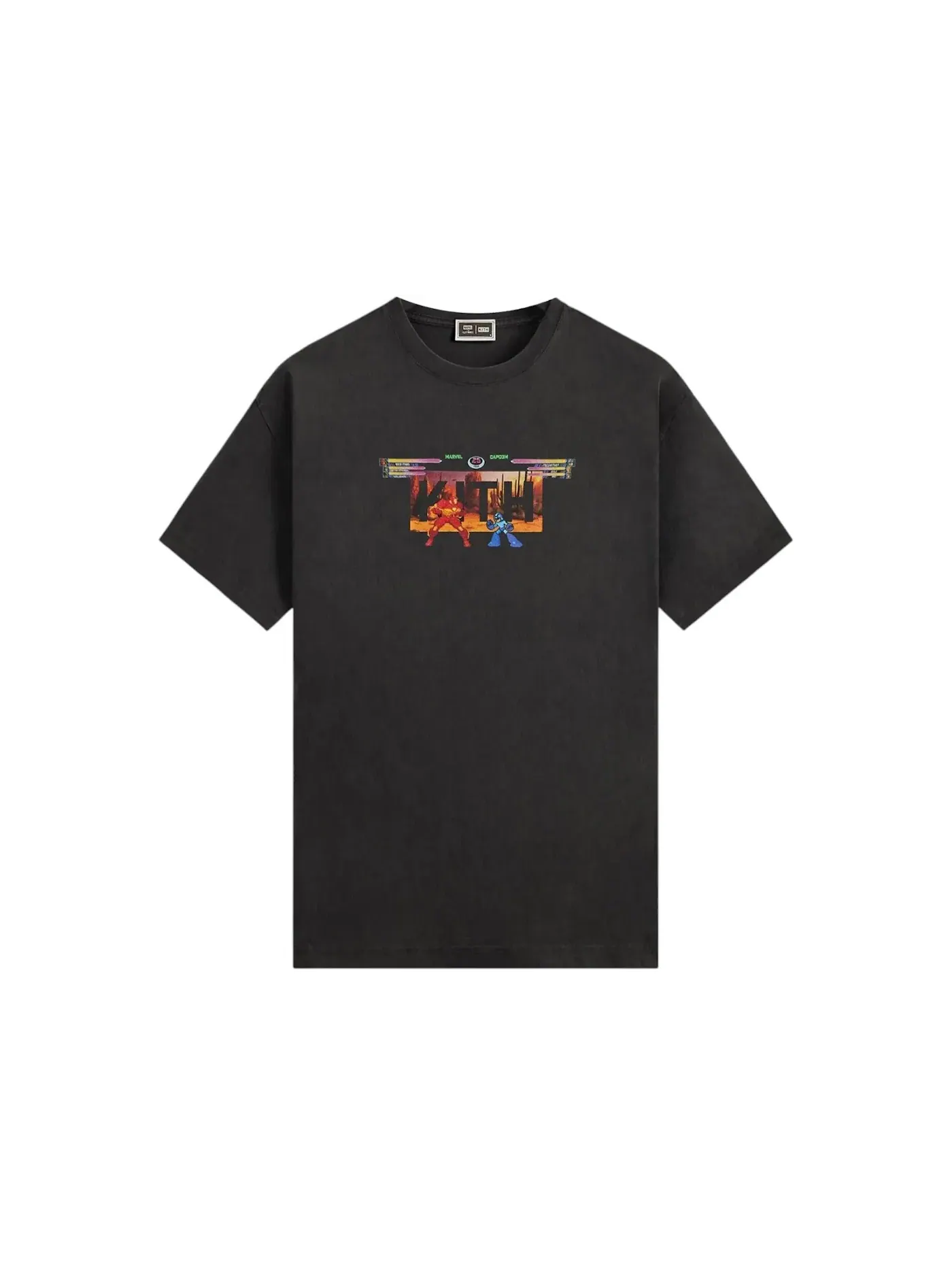 Мужская футболка с принтом Kith x Marvel vs. Capcom Desert Vintage Tee — изображение 1 из 1, черный