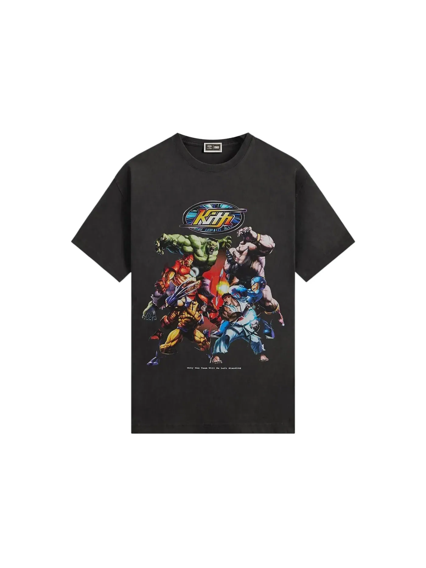 Мужская футболка с принтом Kith x Marvel vs Capcom Final Fight Vintage Tee — изображение 1 из 1, черный
