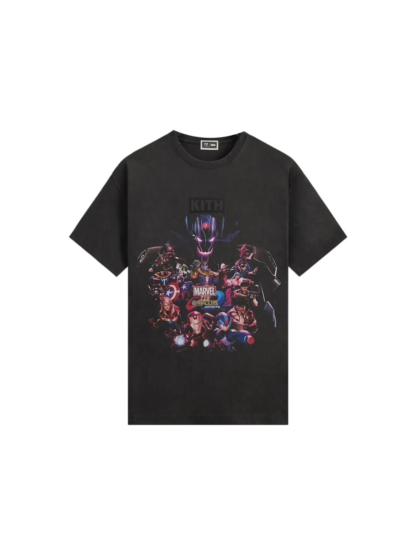 Мужская футболка с принтом Kith x Marvel vs. Capcom Infinite Vintage Tee — изображение 1 из 1, черный