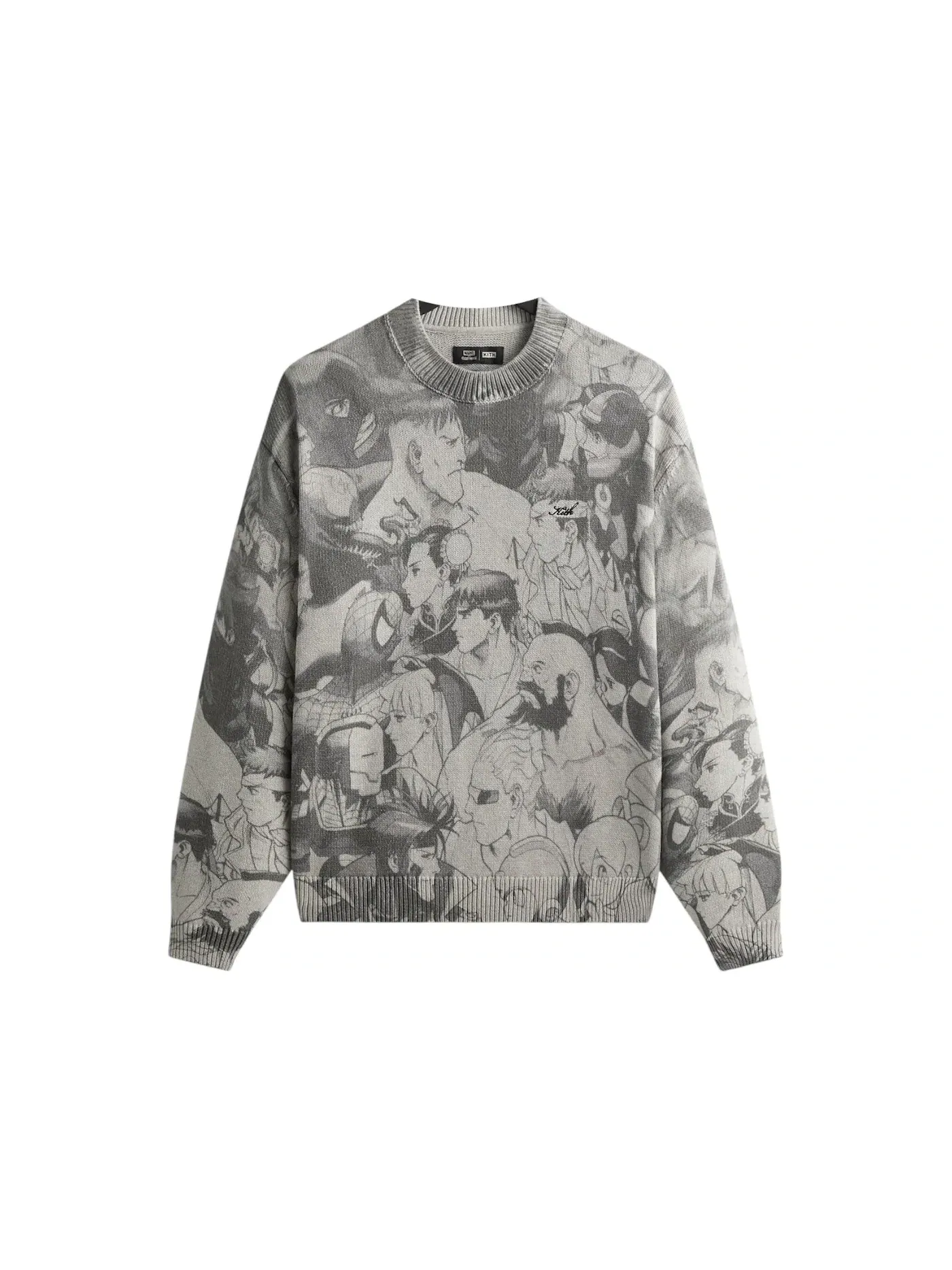 Мужской свитер с принтом Sweater Kith — изображение 1 из 2, светлый серый
