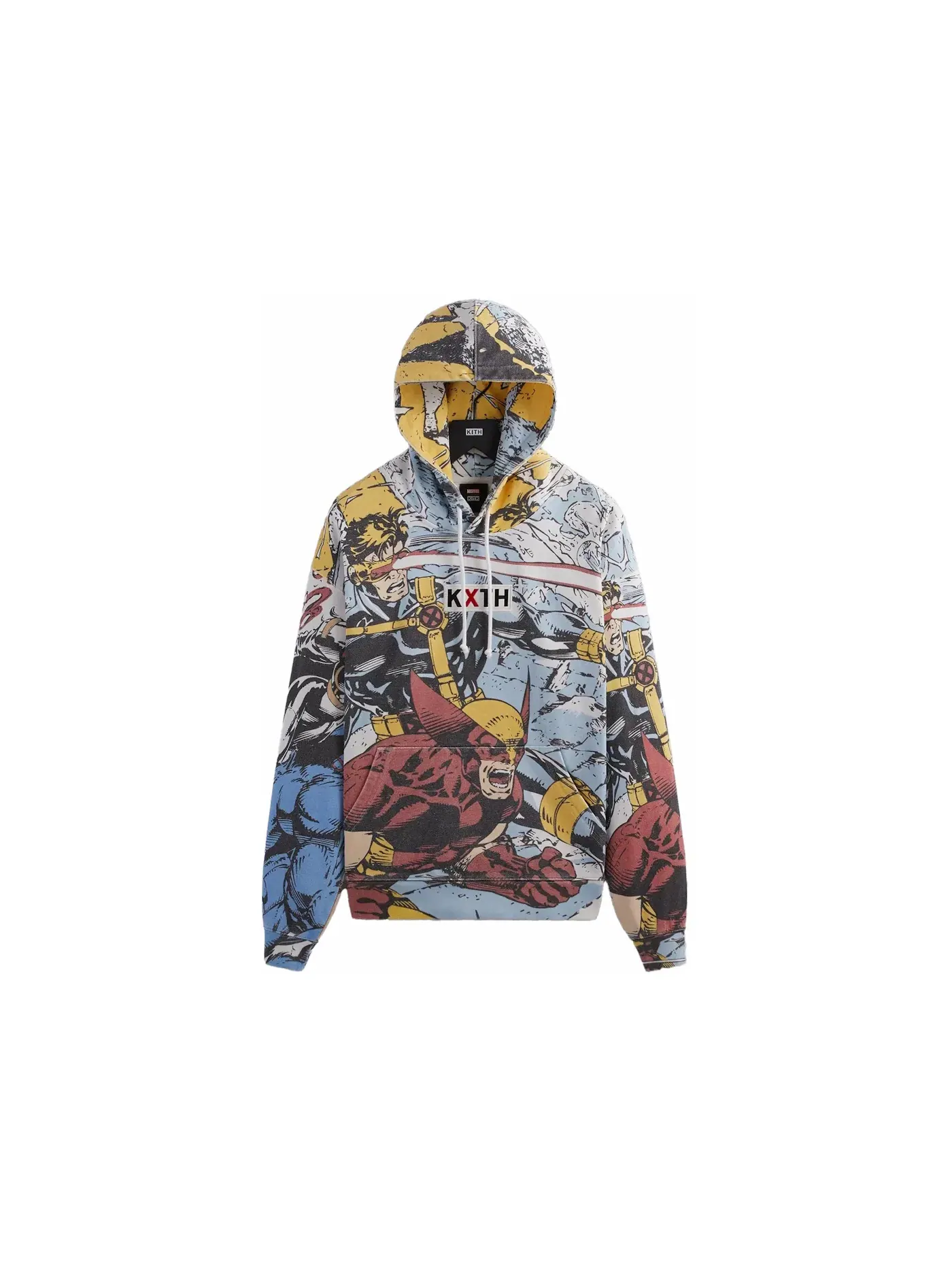 Мужской худи с принтом Kith x Marvel X-Men Battle Hoodie Kith — изображение 1 из 2, белый