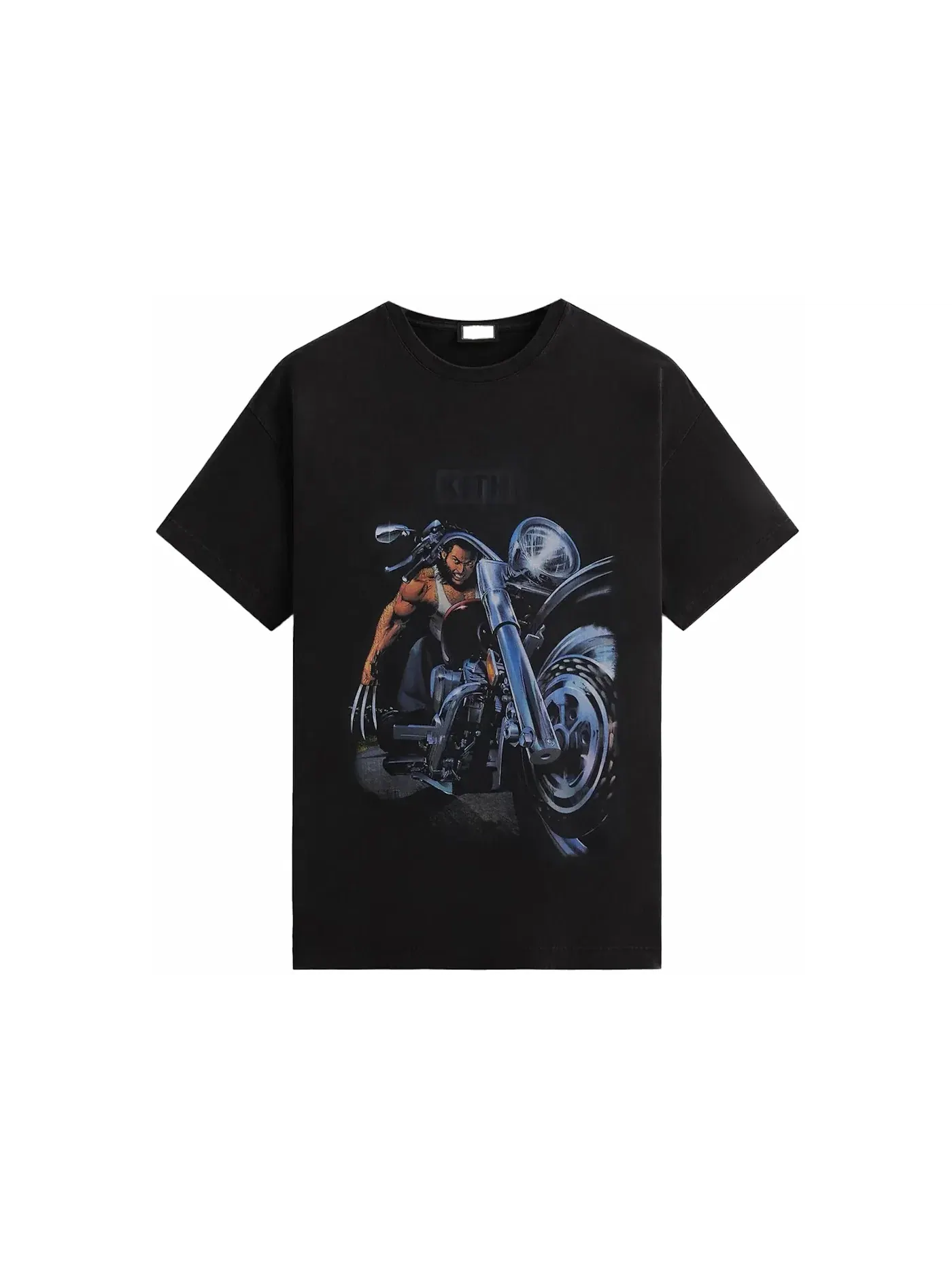 Мужская футболка с принтом Kith x Marvel X-Men Chopper Vintage Tee — изображение 1 из 1, черный