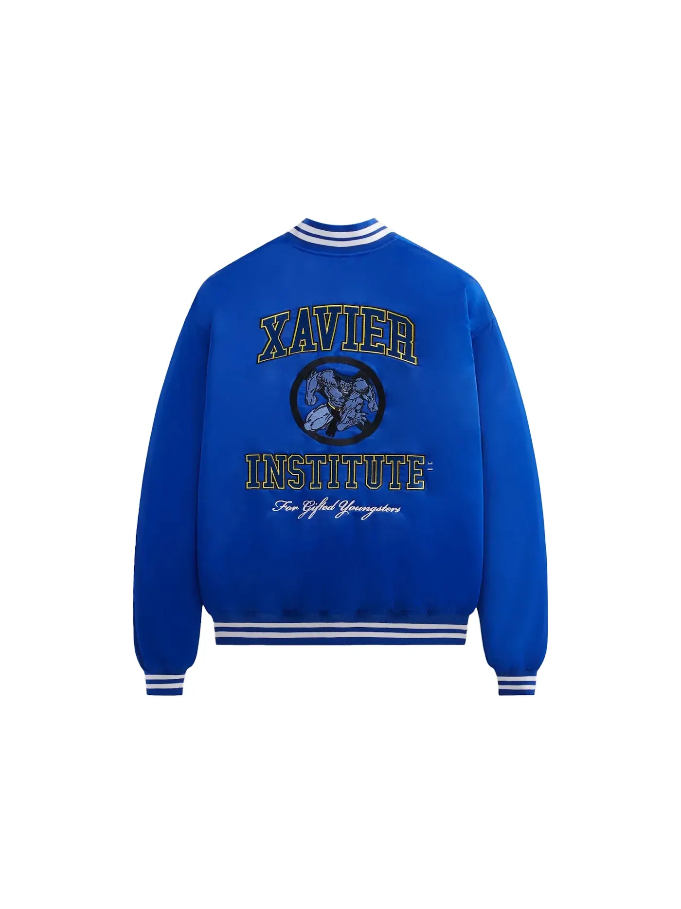 Мужская куртка-бомбер с принтом Kith x Marvel X-Men Beast Satin Bomber Jacket Cyclone PH, Cyclone PH — изображение 2 из 2