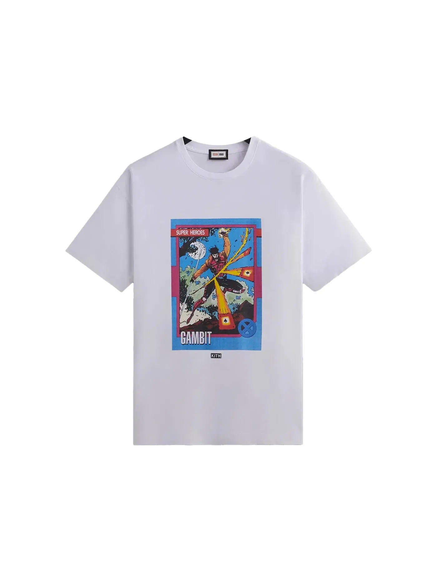 Мужская футболка с принтом Kith x Marvel X-Men Gambit Card Vintage Tee — изображение 1 из 2, белый