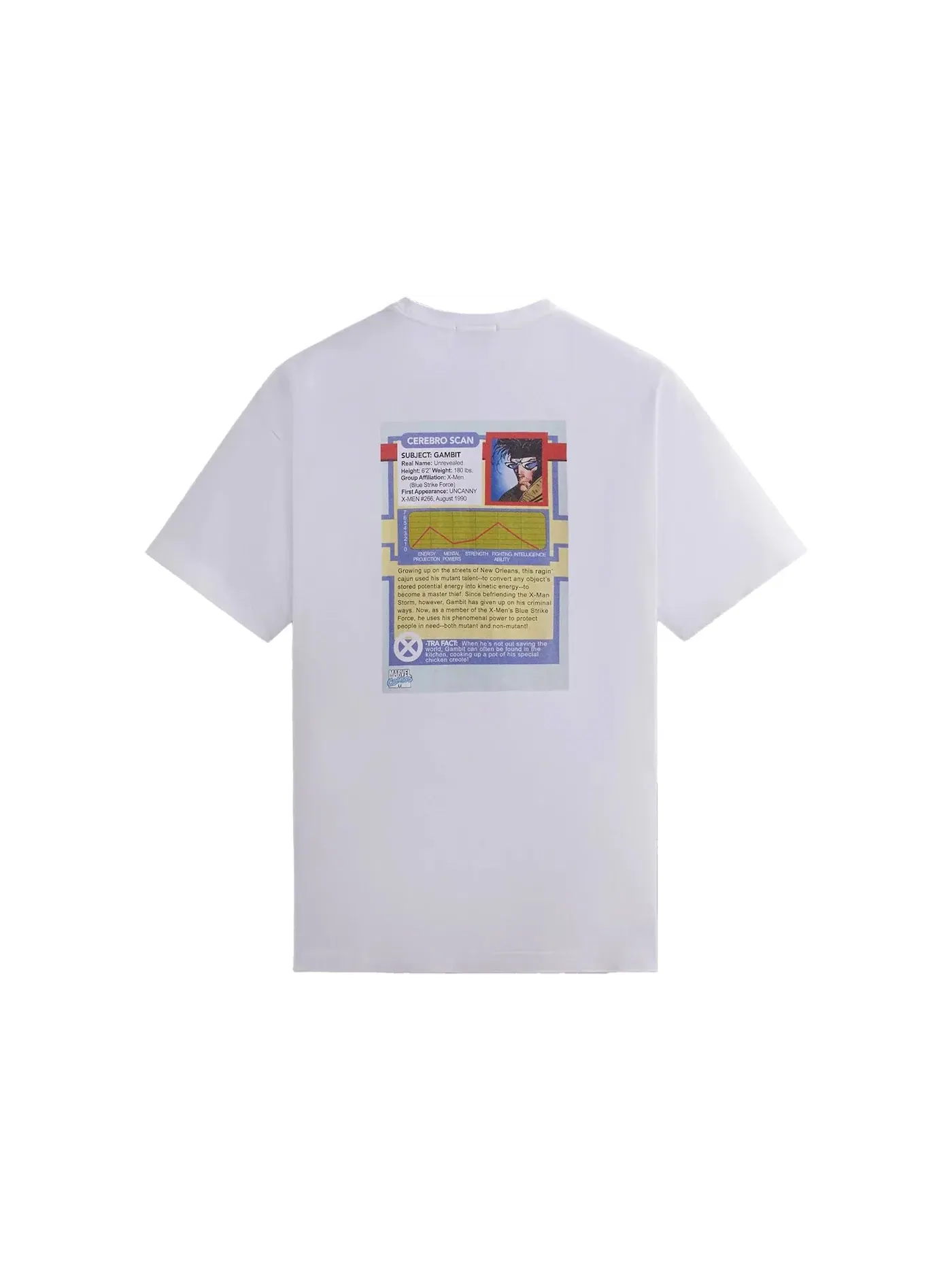 Мужская футболка с принтом Kith x Marvel X-Men Gambit Card Vintage Tee — изображение 2 из 2, белый