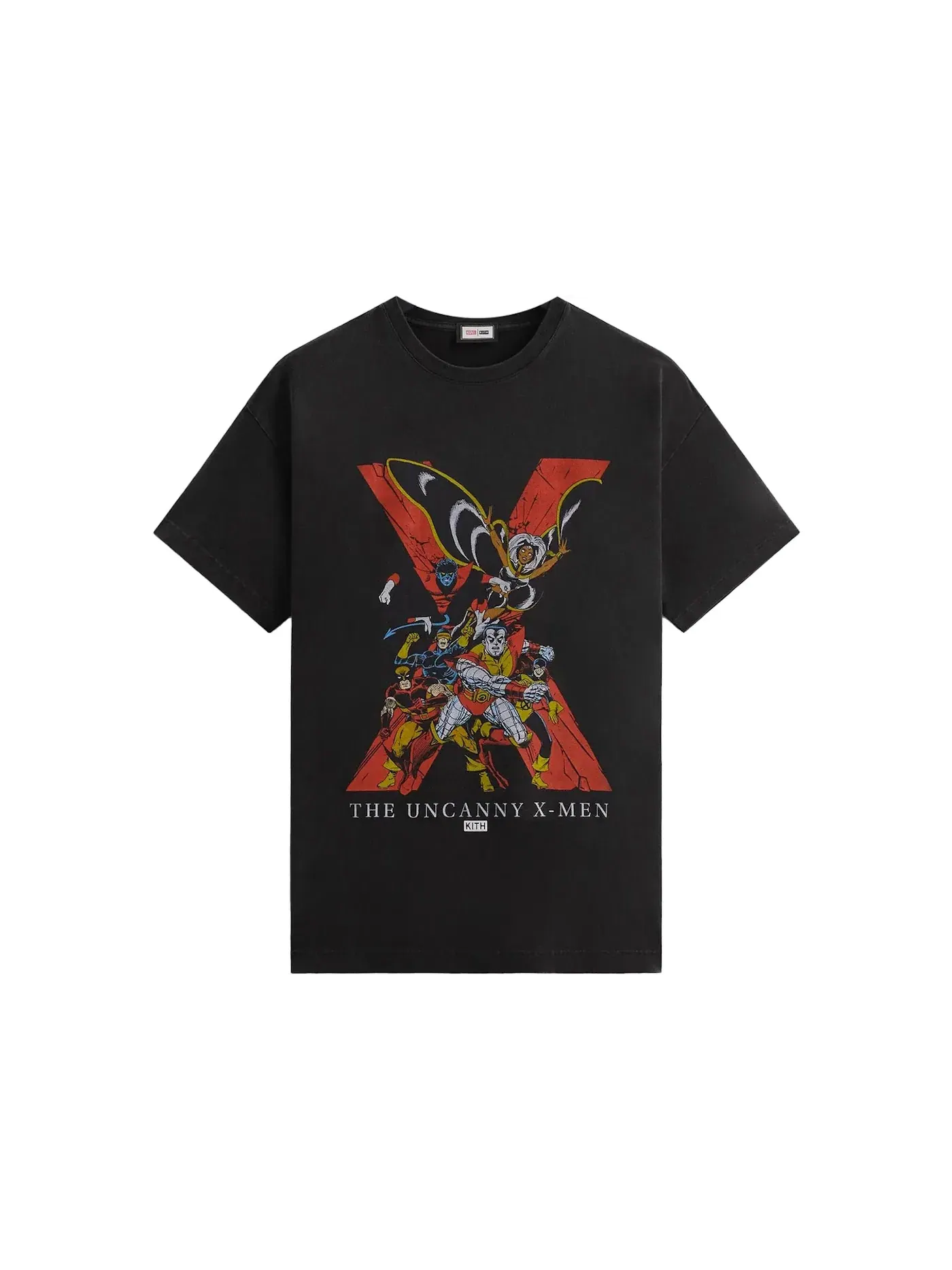 Мужская футболка с принтом Kith x Marvel X-Men Uncanny Vintage Nelson Tee — изображение 1 из 1, черный