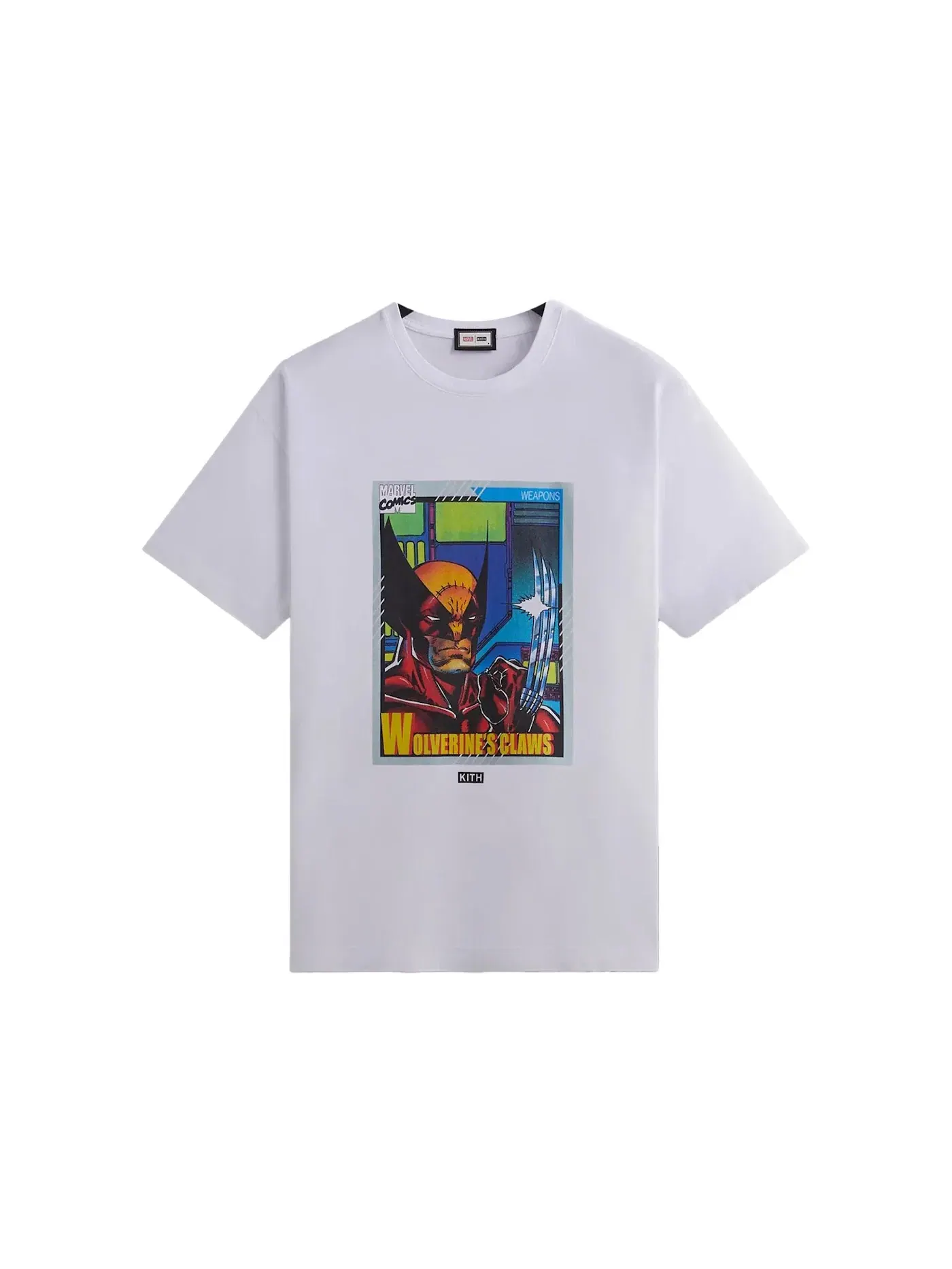 Мужская футболка с принтом Kith x Marvel X-Men Wolverine Card Vintage Tee Kith — изображение 1 из 2, белый