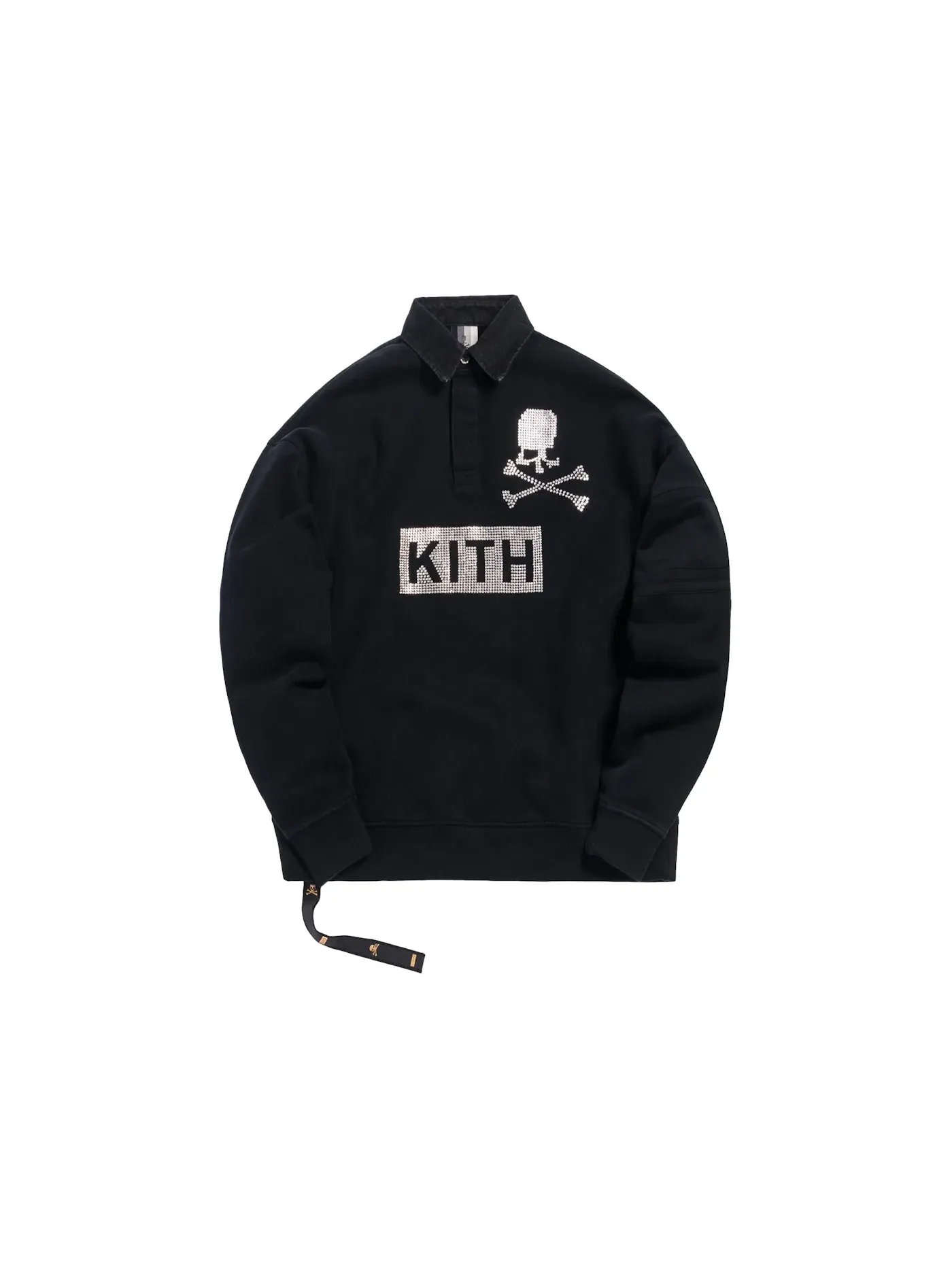 Мужская рубашка регби с длинным рукавом Kith x mastermind WORLD Rugby Black — изображение 1 из 1