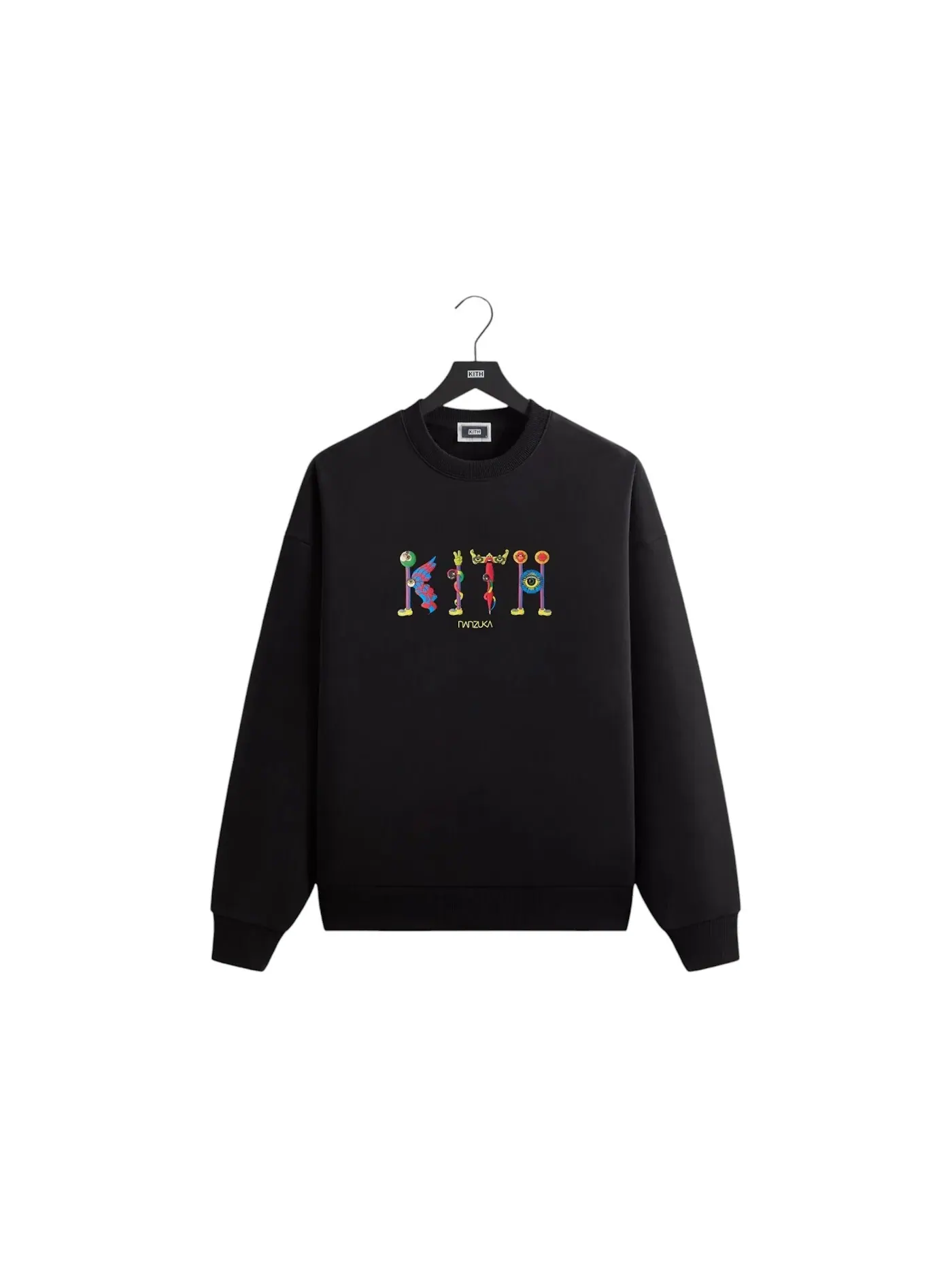 Мужской свитшот с принтом Crewneck Kith — изображение 1 из 2, черный