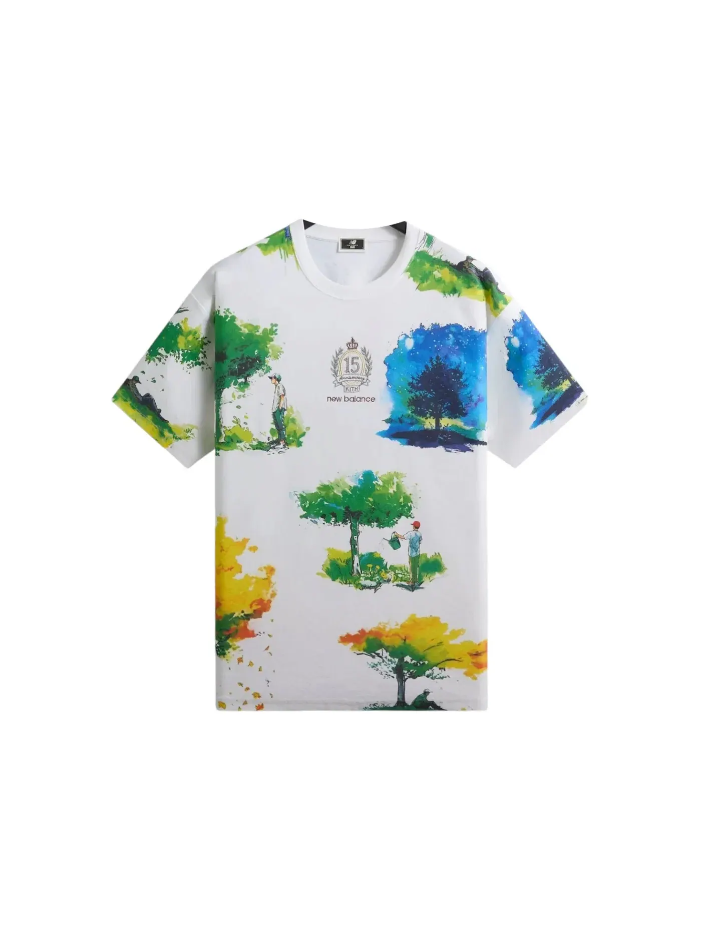 Мужская футболка с принтом Kith x New Balance Watercolor Quinn Tee — изображение 1 из 1, белый