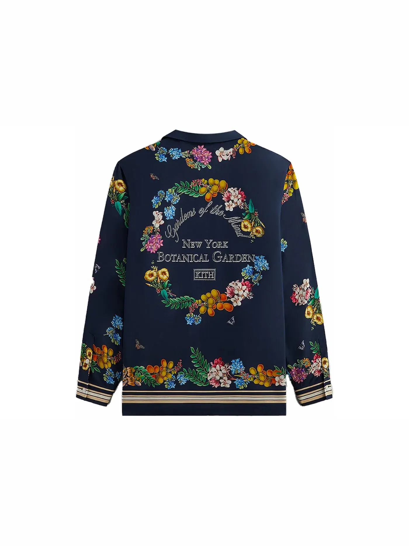 Мужская рубашка с длинным рукавом с принтом Floral Border Kith — изображение 2 из 2, ночной